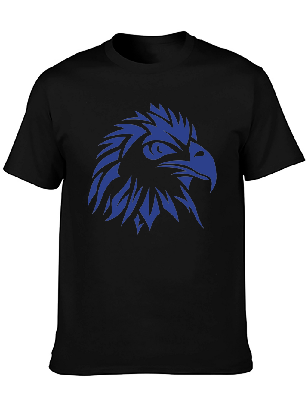 Bold Eagle Graphic Tee - Black Cotton T-Shirt