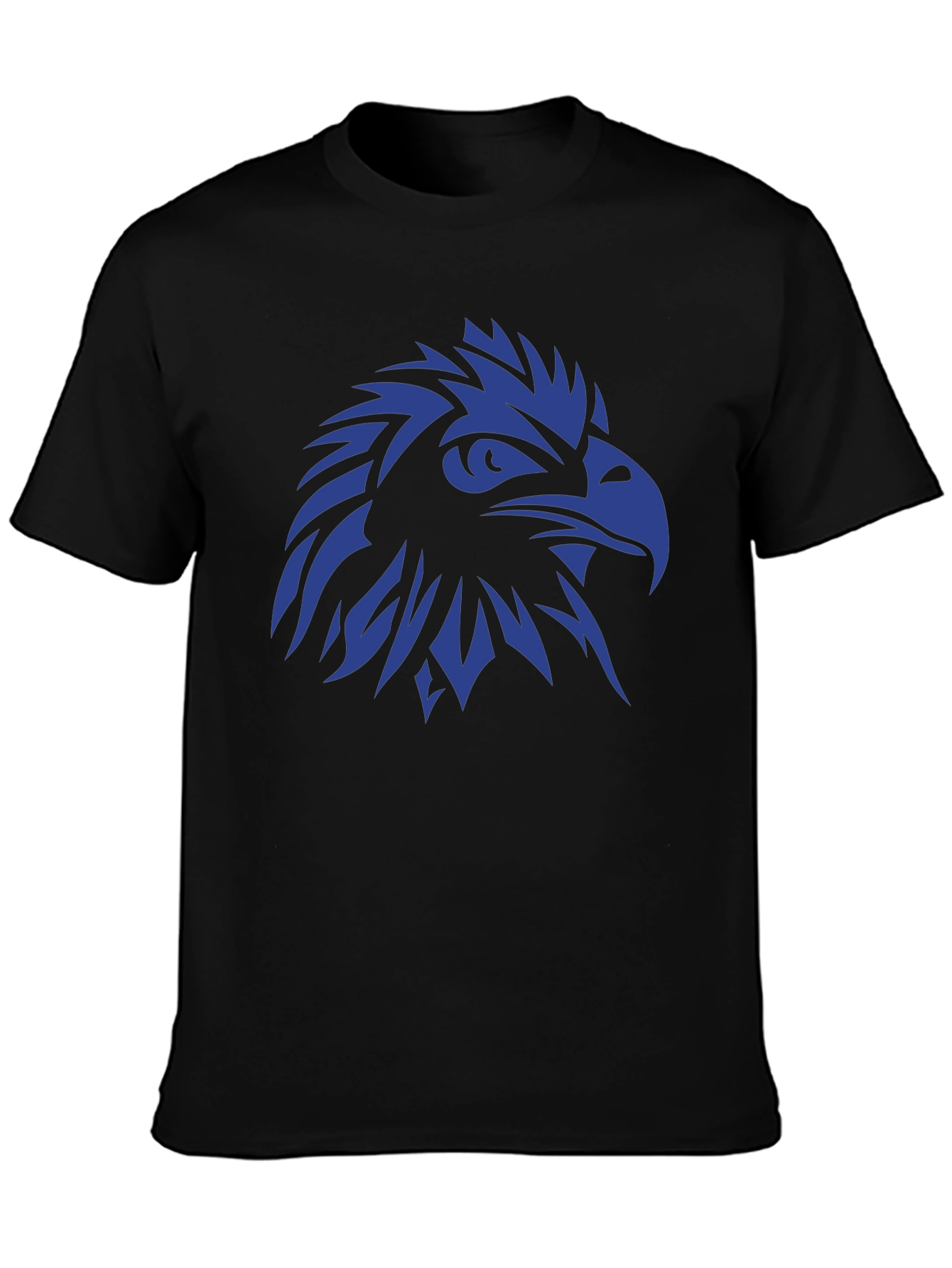 Bold Eagle Graphic Tee - Black Cotton T-Shirt