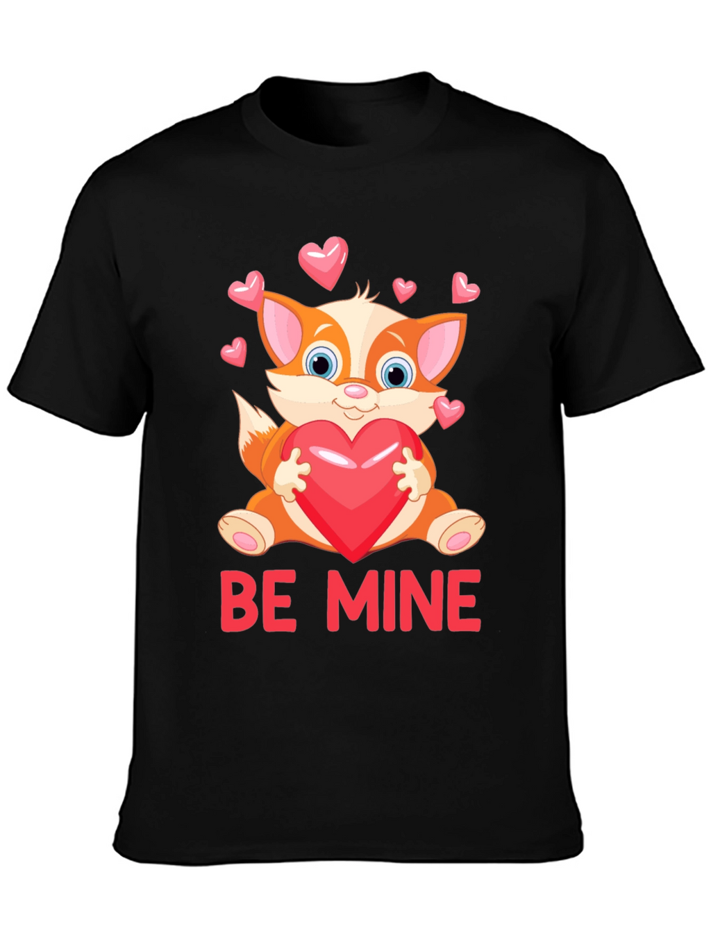 Be Mine Valentines Day Fox Graphic Tee