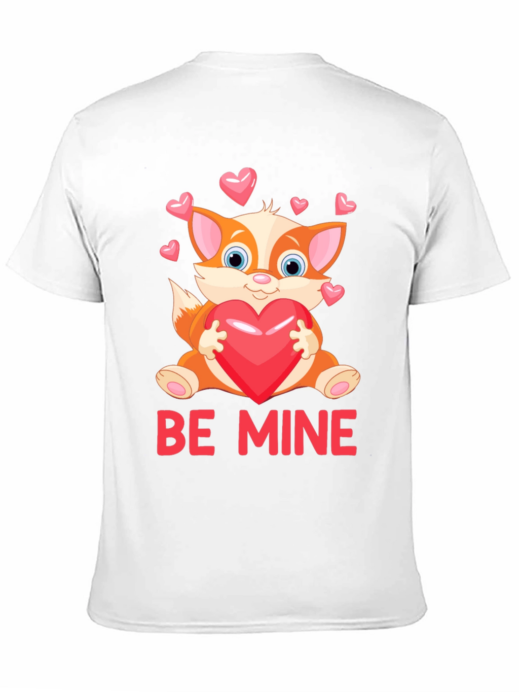 Be Mine Valentines Day Fox Graphic Tee
