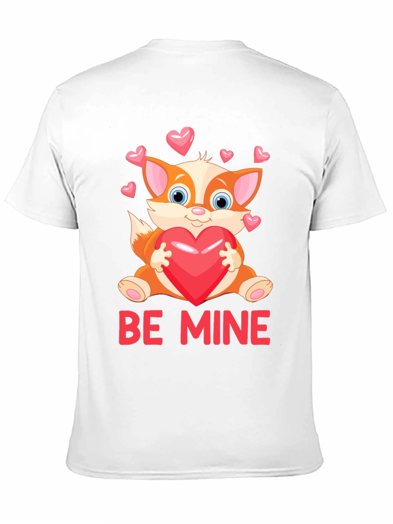 Be Mine Valentines Day Fox Graphic Tee