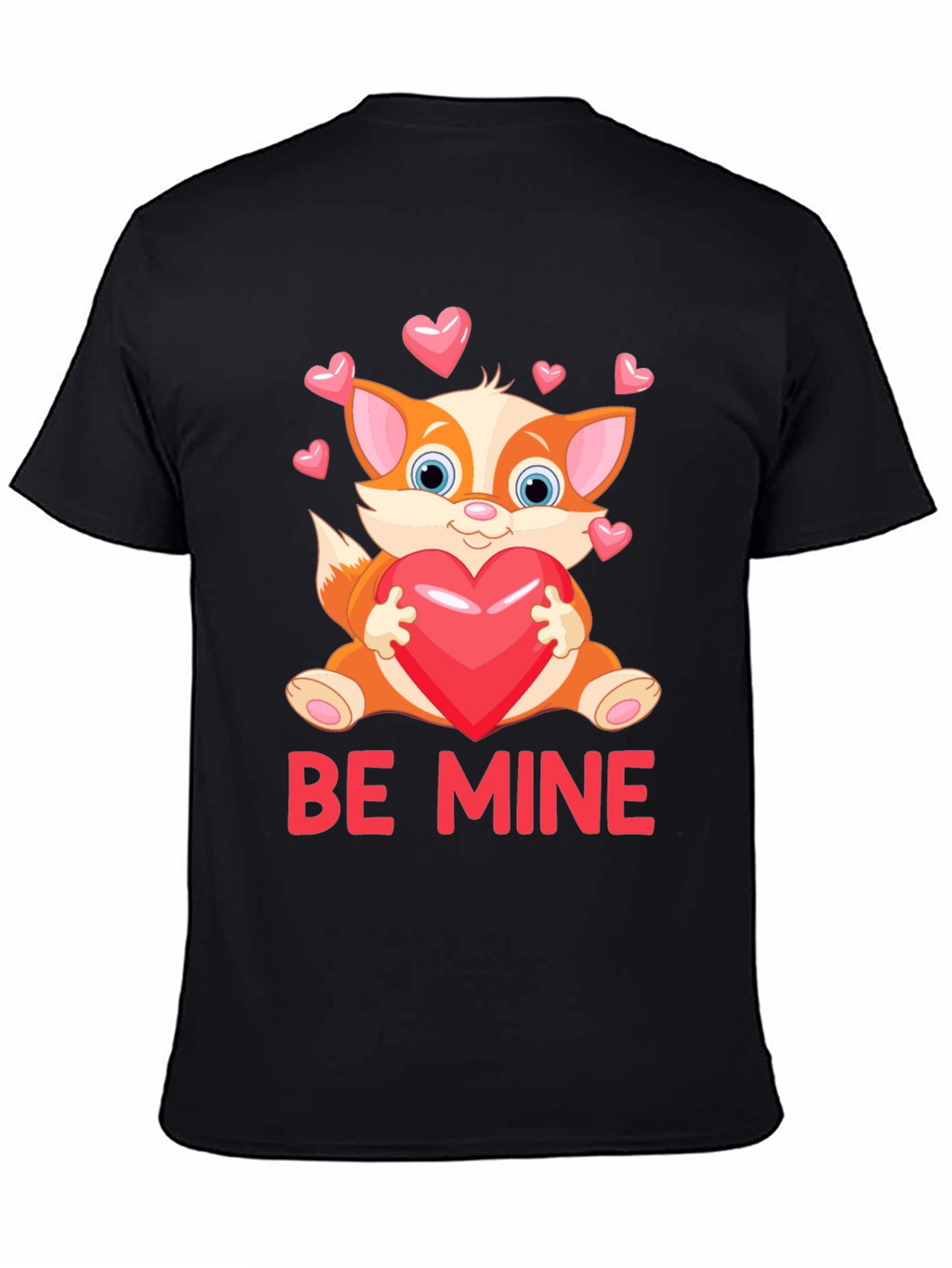Be Mine Valentines Day Fox Graphic Tee