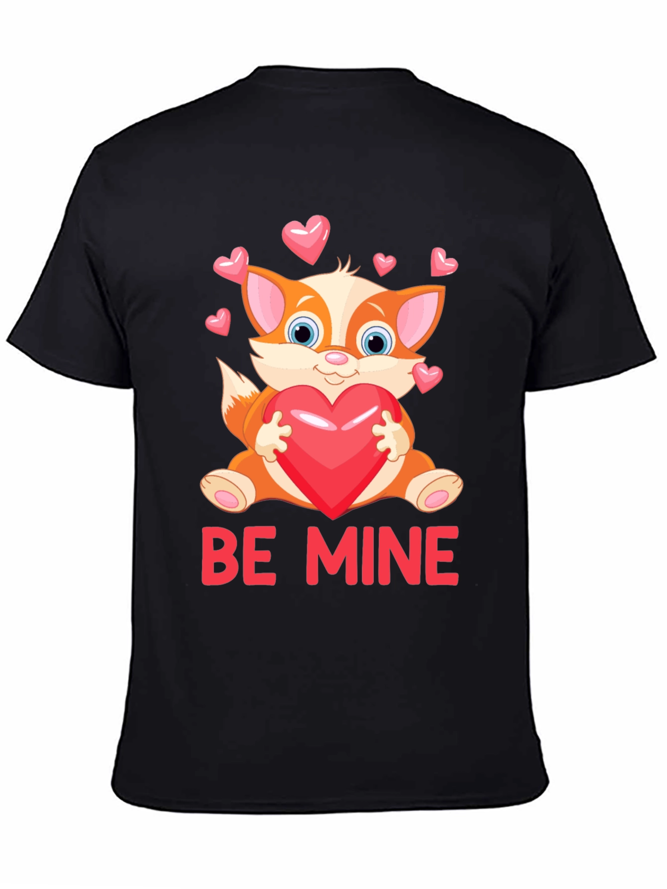 Be Mine Valentines Day Fox Graphic Tee