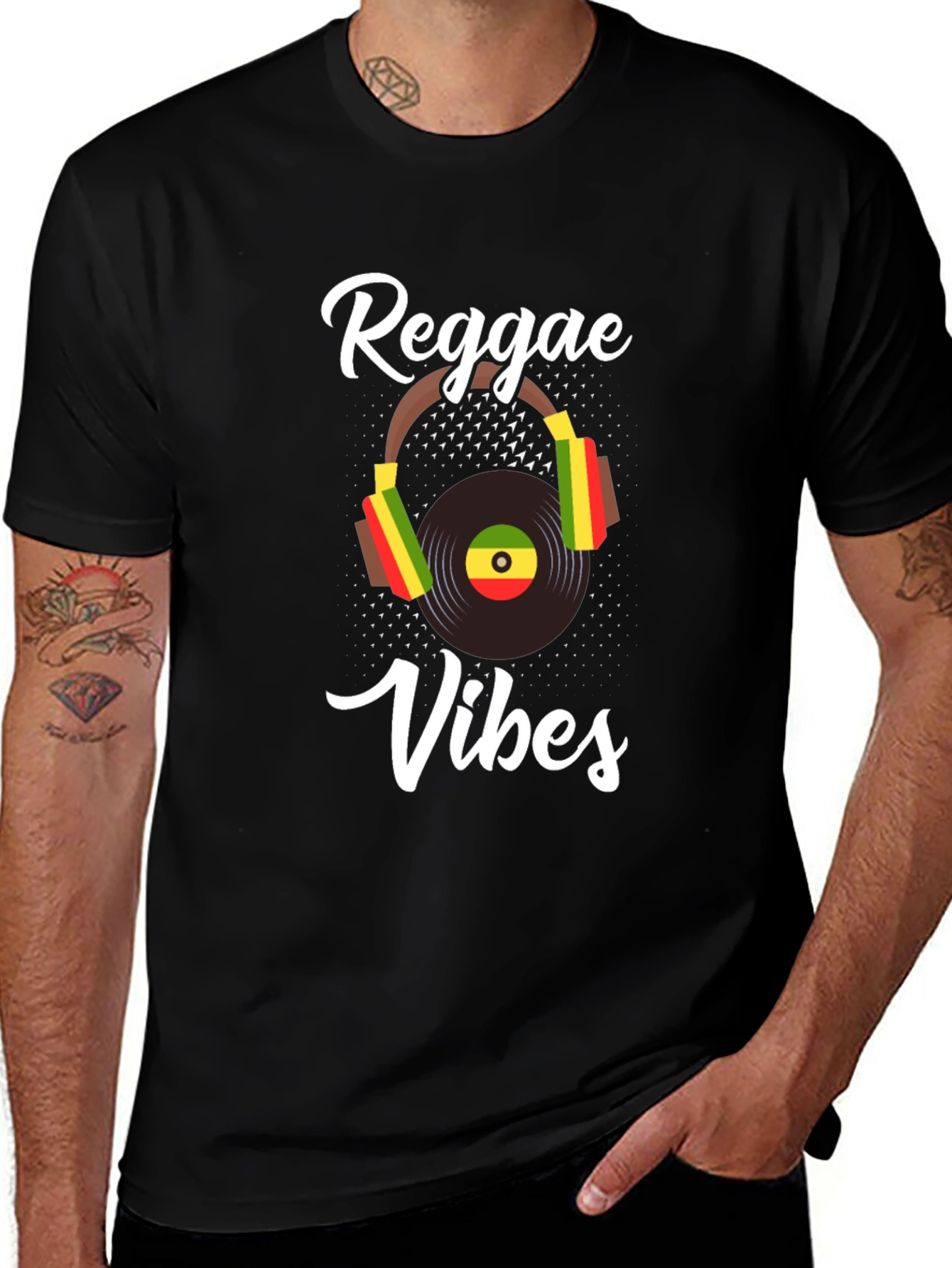 Reggae Vibes T-Shirt - Black Music Graphic Tee