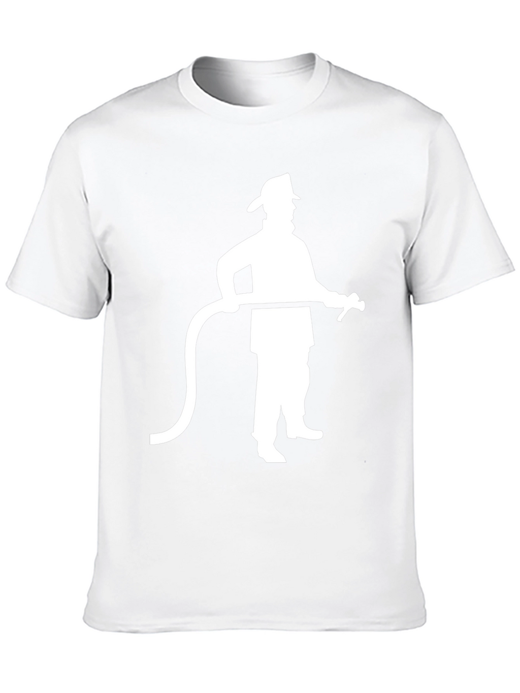 Firefighter Silhouette Black T-Shirt
