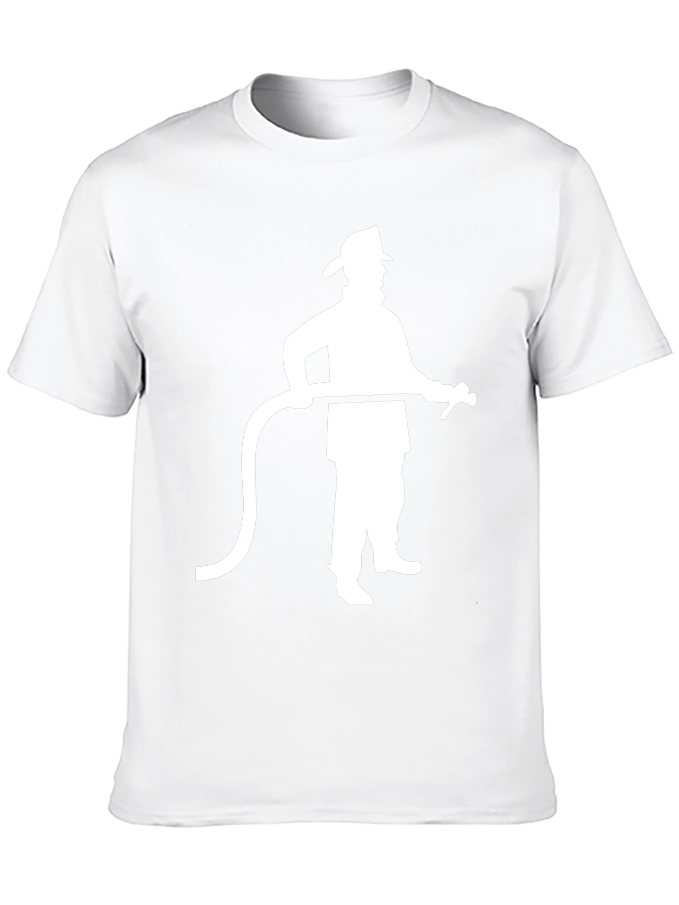 Firefighter Silhouette Black T-Shirt