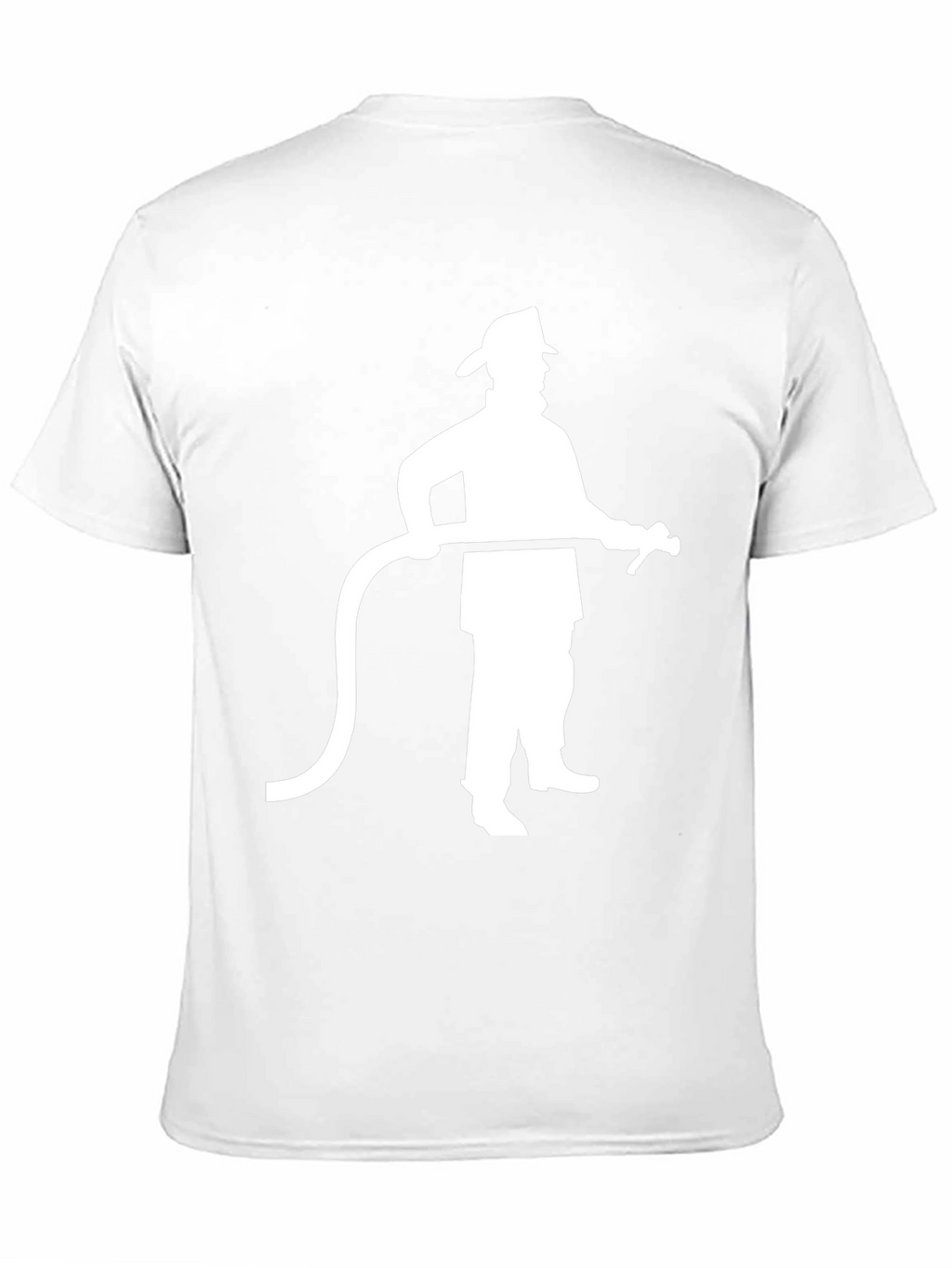 Firefighter Silhouette Black T-Shirt