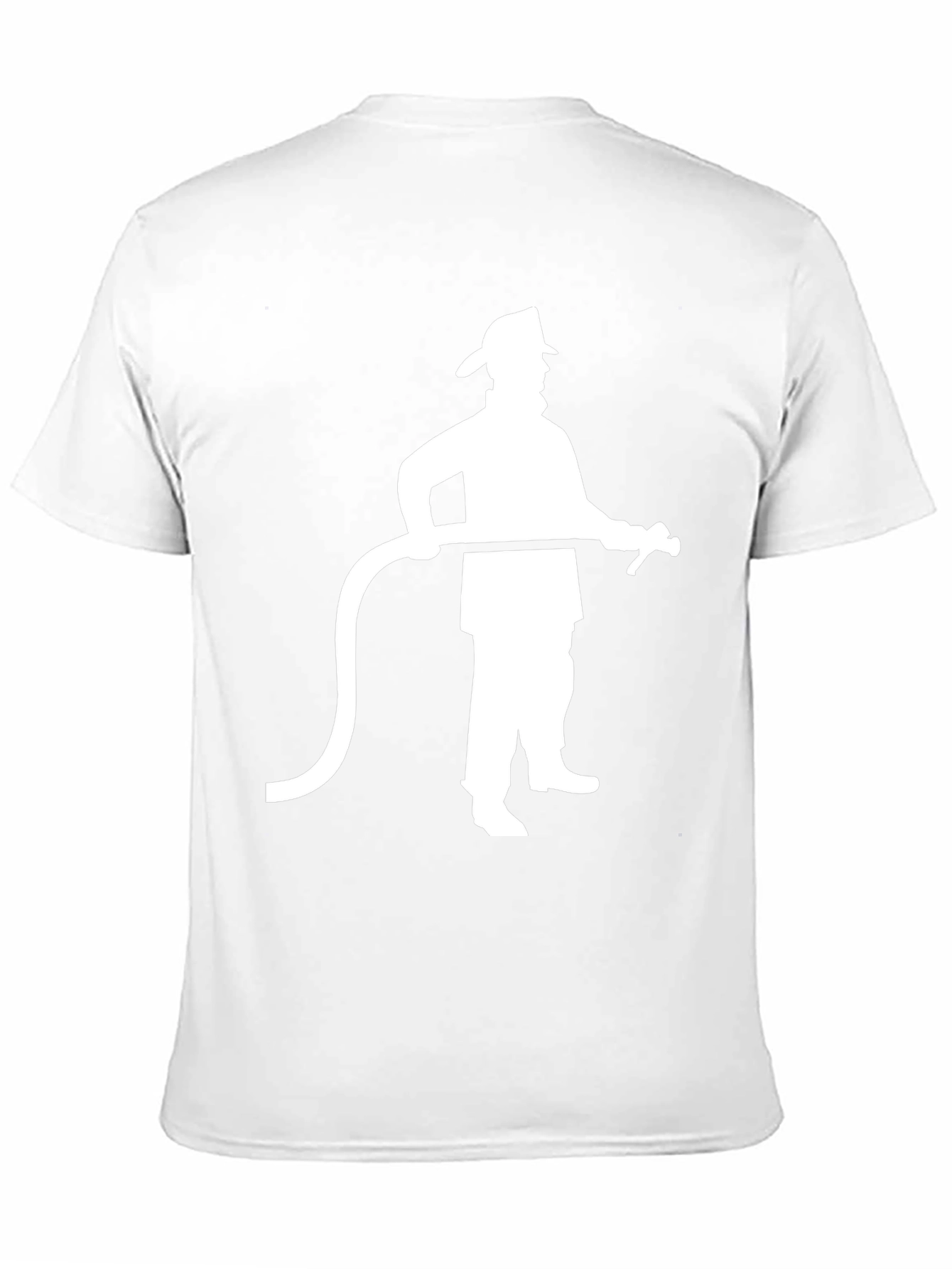 Firefighter Silhouette Black T-Shirt