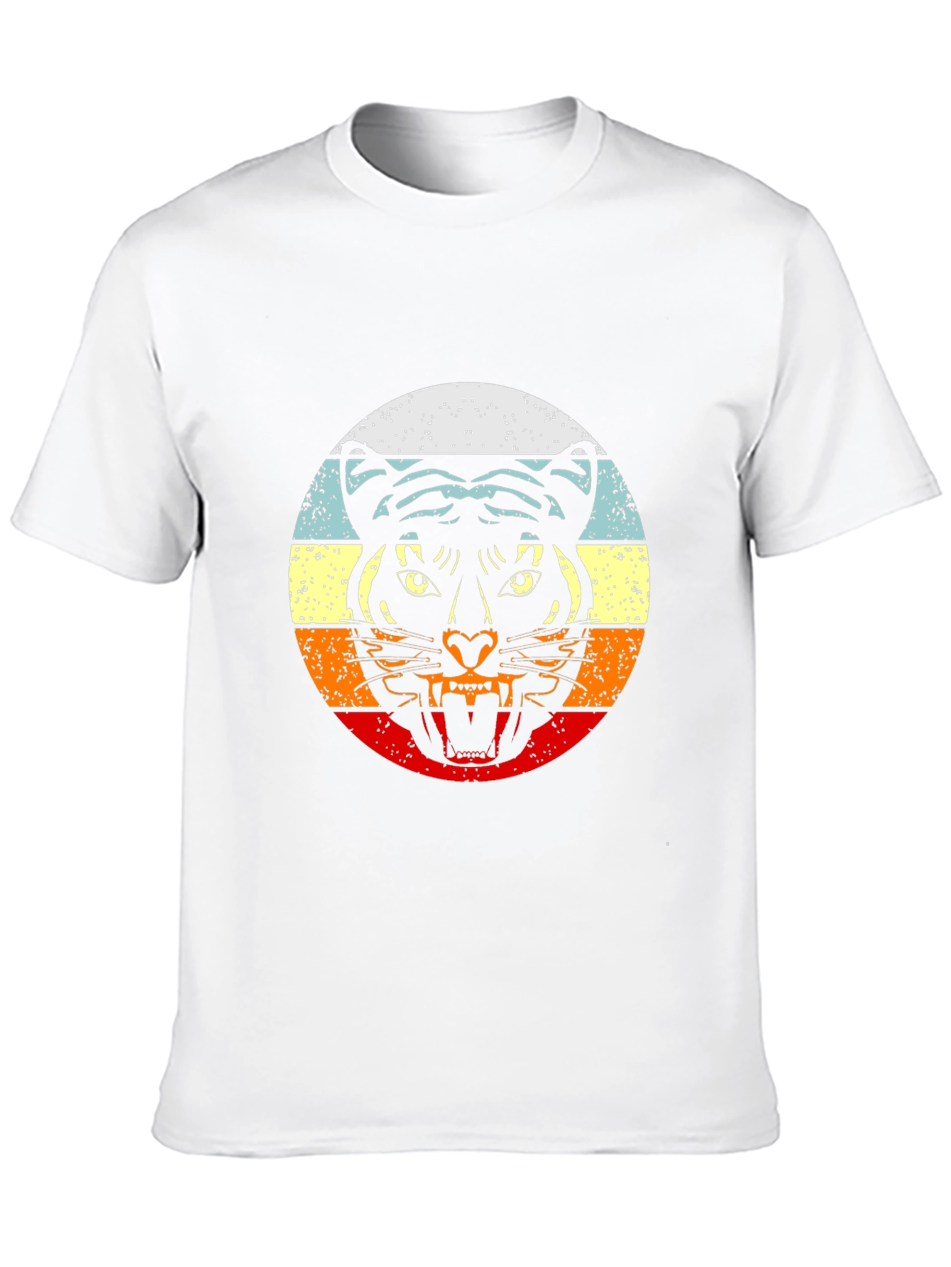 Retro Tiger Graphic Black T-Shirt