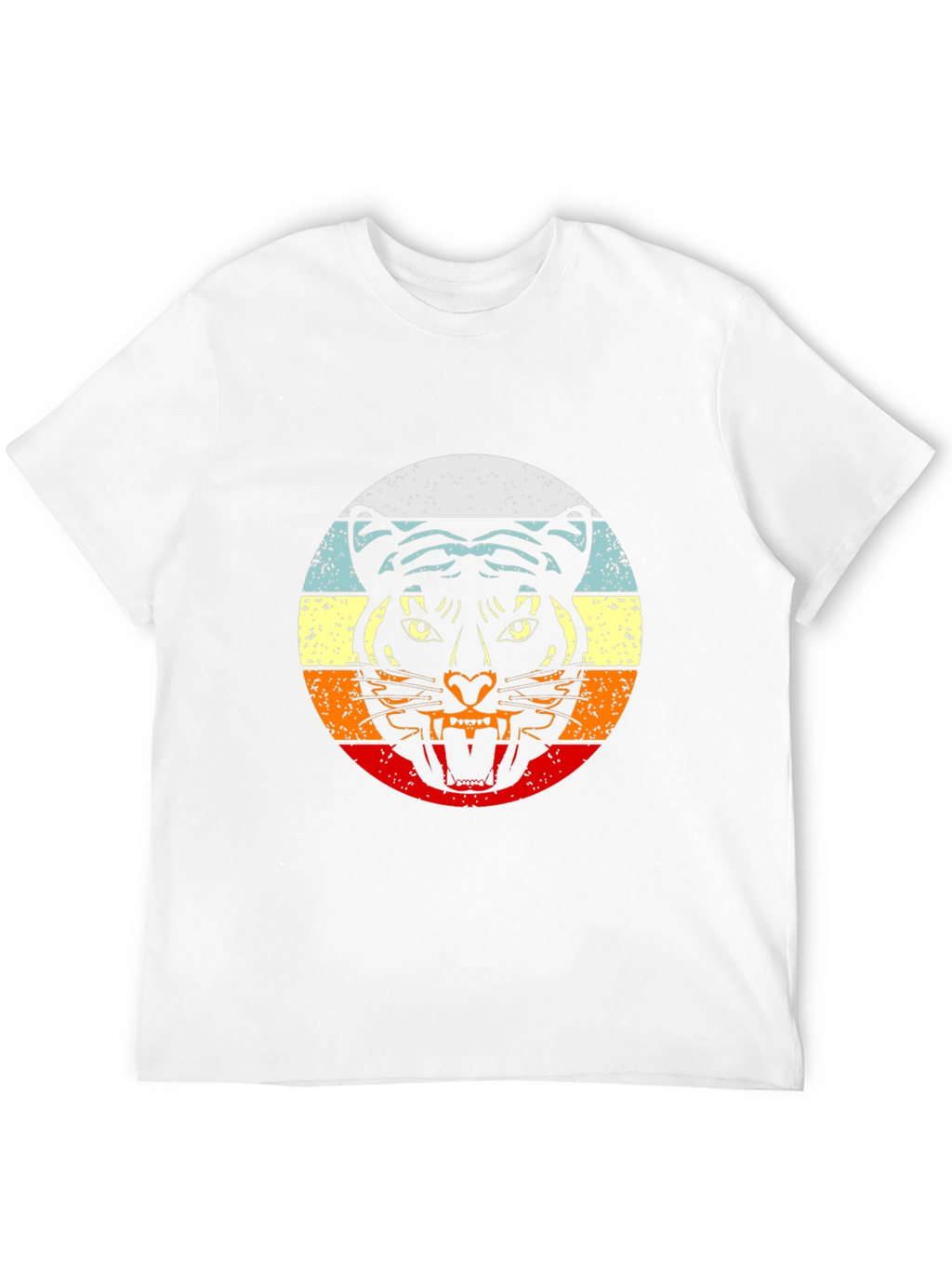 Retro Tiger Graphic Black T-Shirt