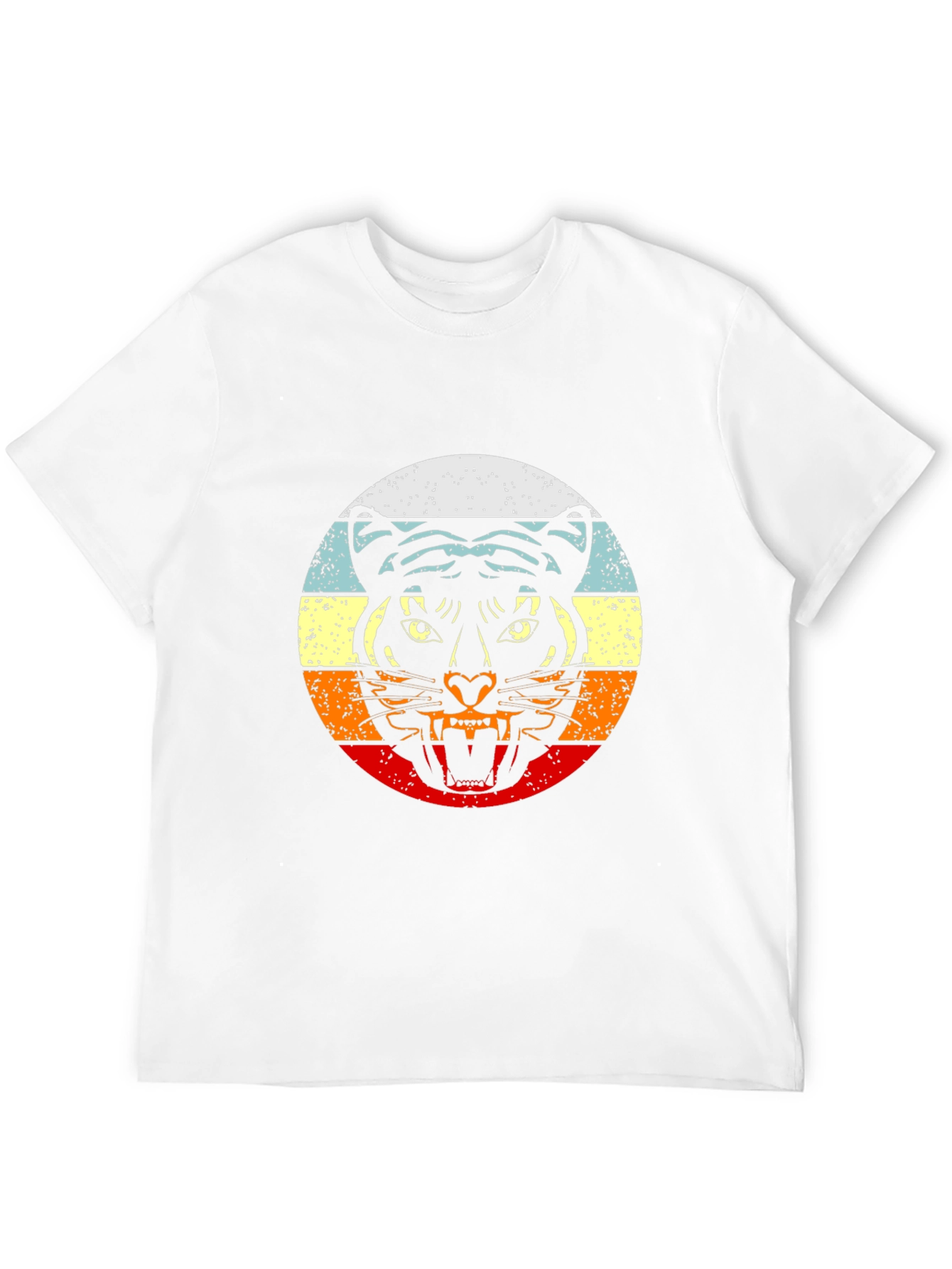 Retro Tiger Graphic Black T-Shirt