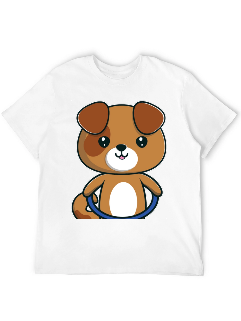 Cute Cartoon Puppy T-Shirt - Black