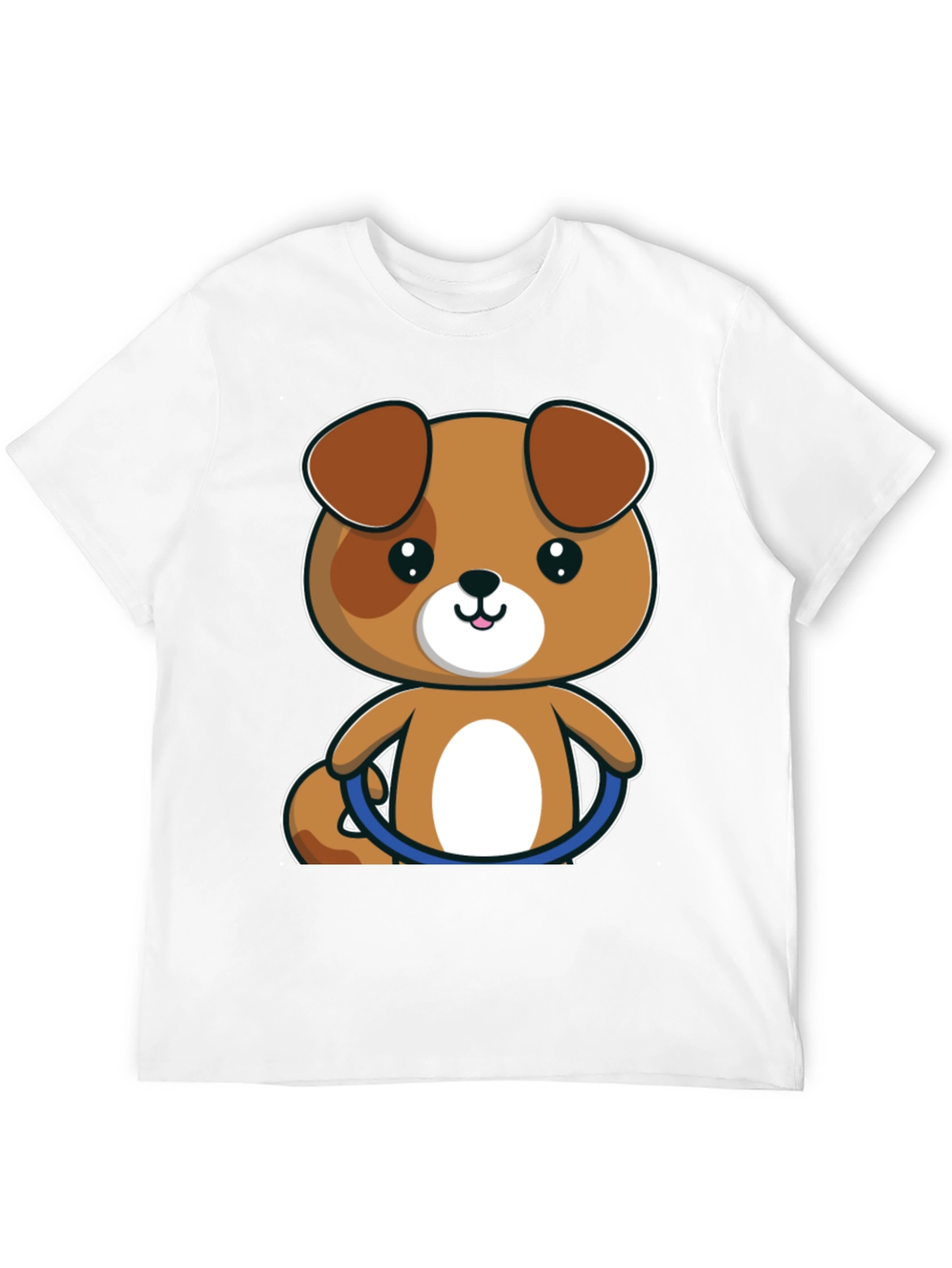 Cute Cartoon Puppy T-Shirt - Black