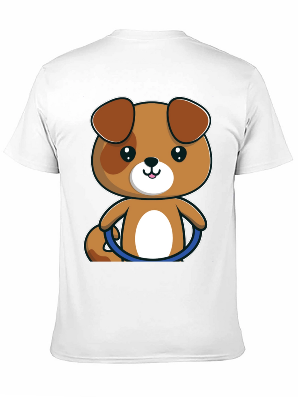 Cute Cartoon Puppy T-Shirt - Black