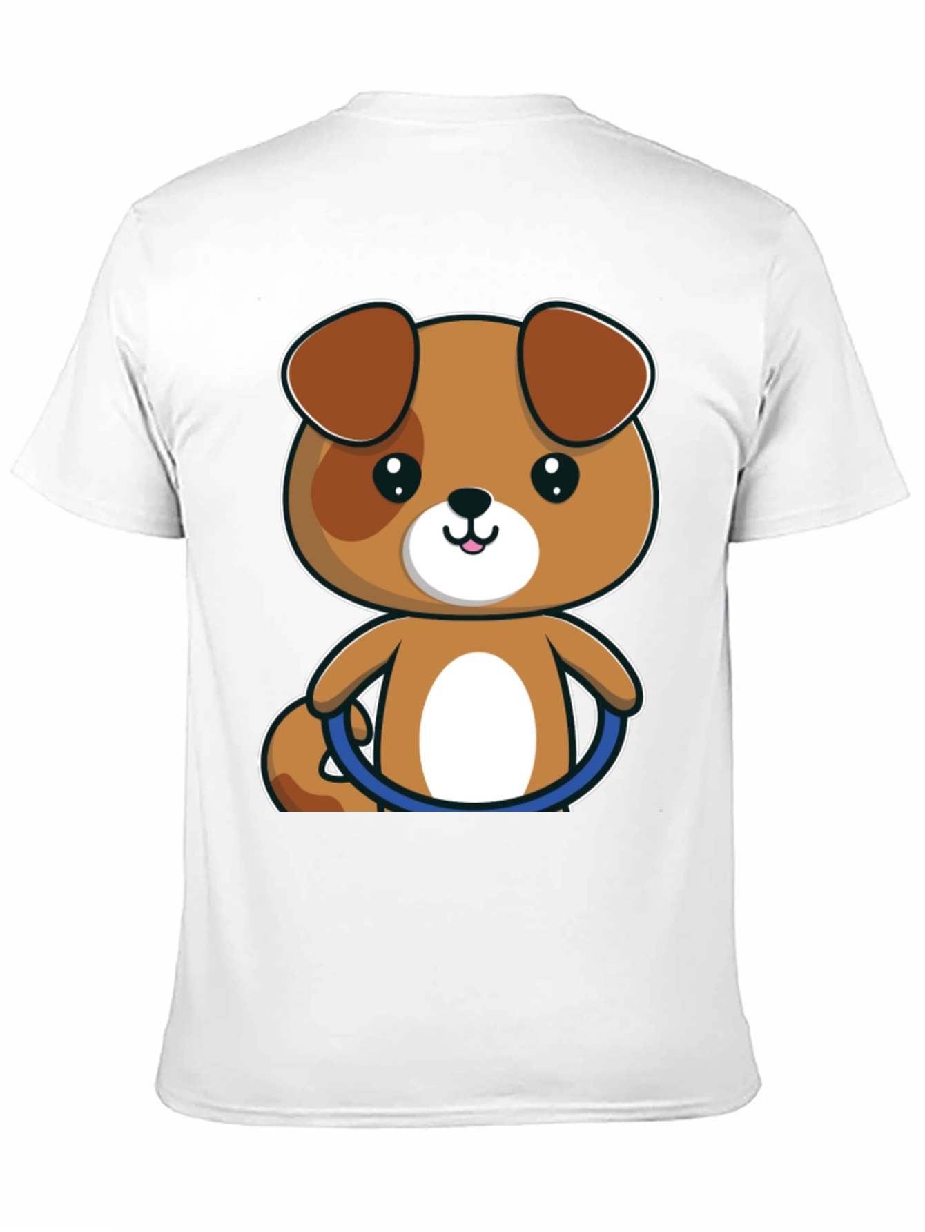 Cute Cartoon Puppy T-Shirt - Black