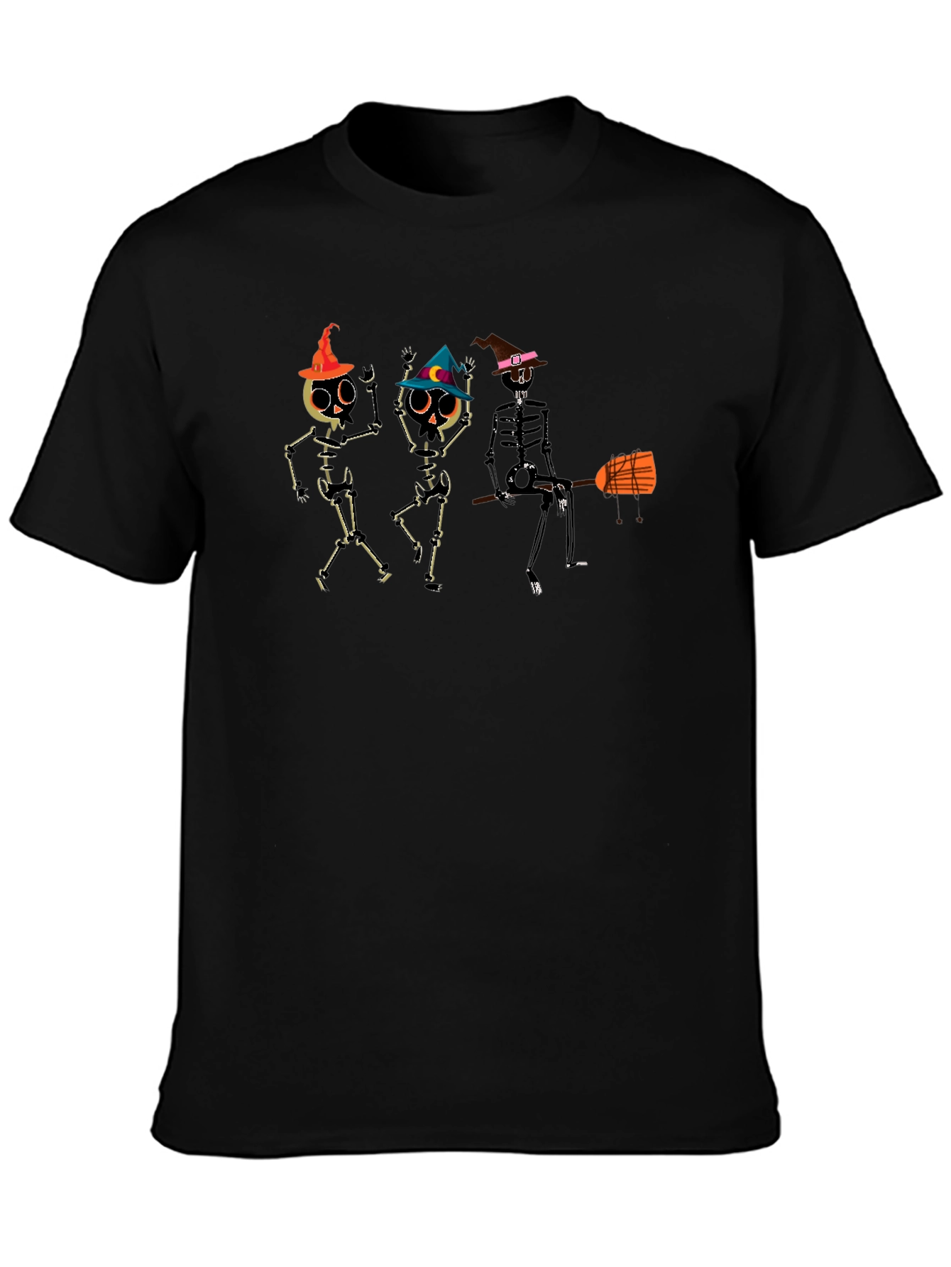 Halloween Skeleton Dance Black T-Shirt