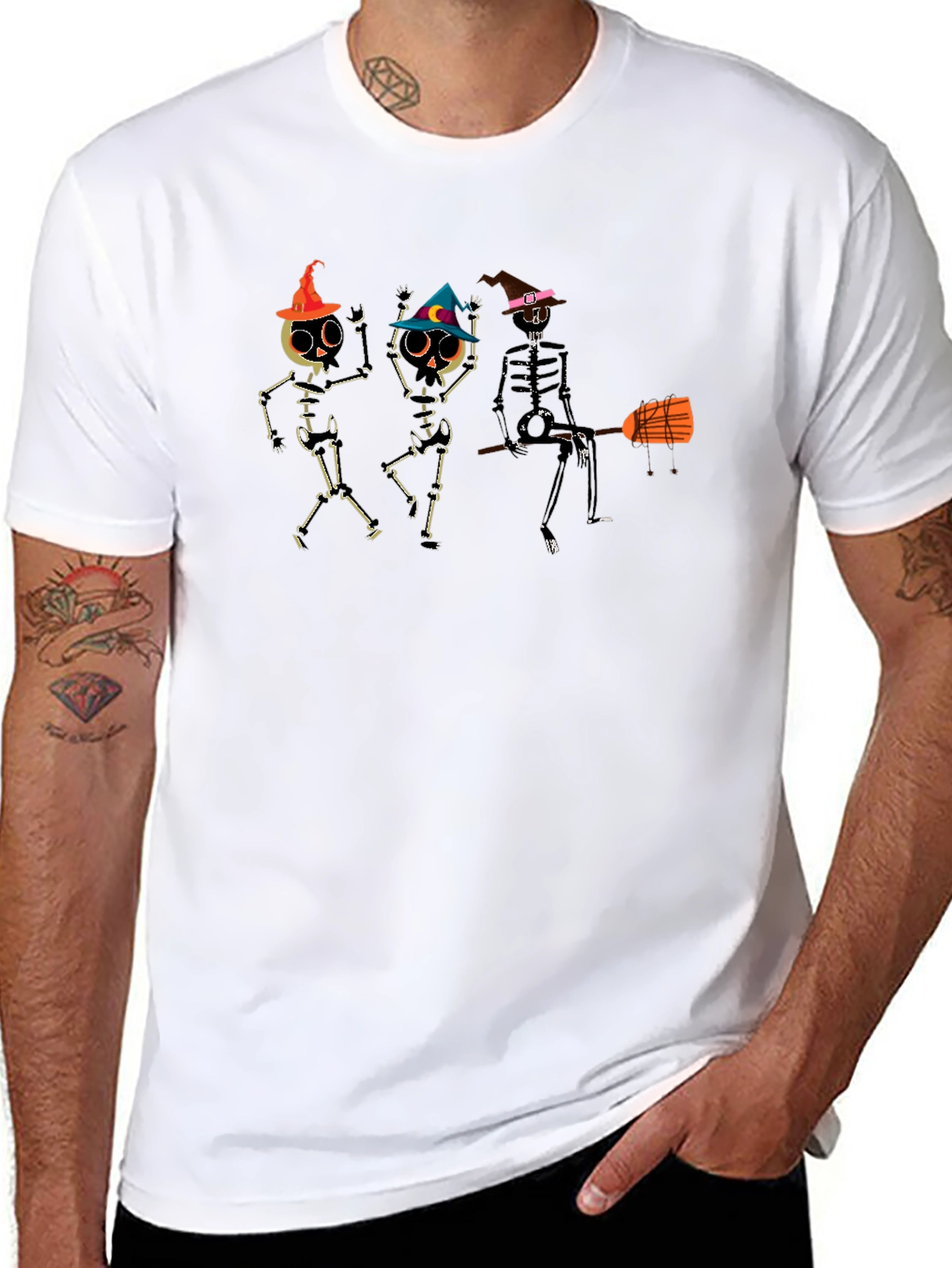 Halloween Skeleton Dance Black T-Shirt