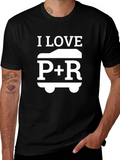 I Love P+R Car T-Shirt - Black