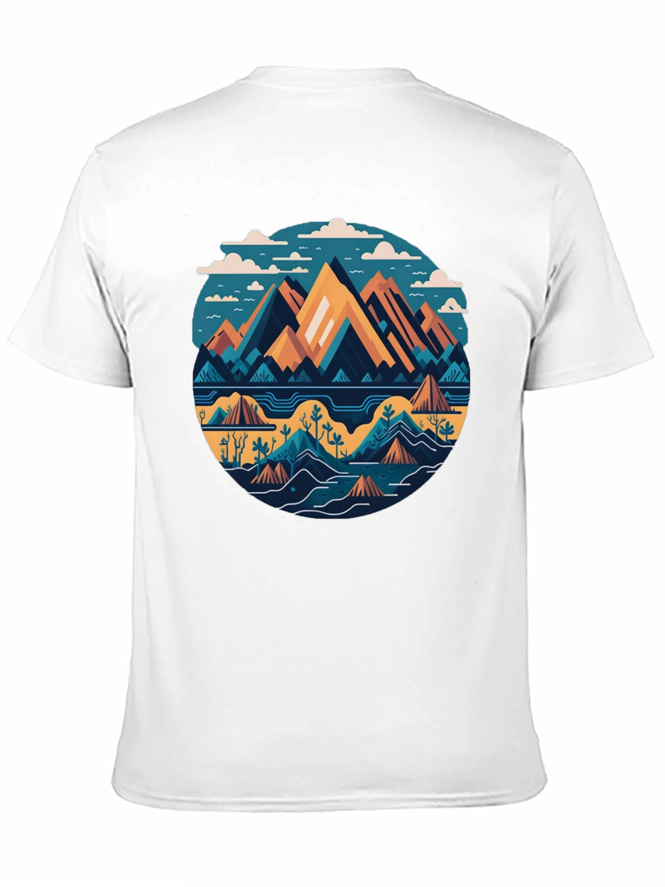 Mountain Landscape Graphic Tee - Modern Design