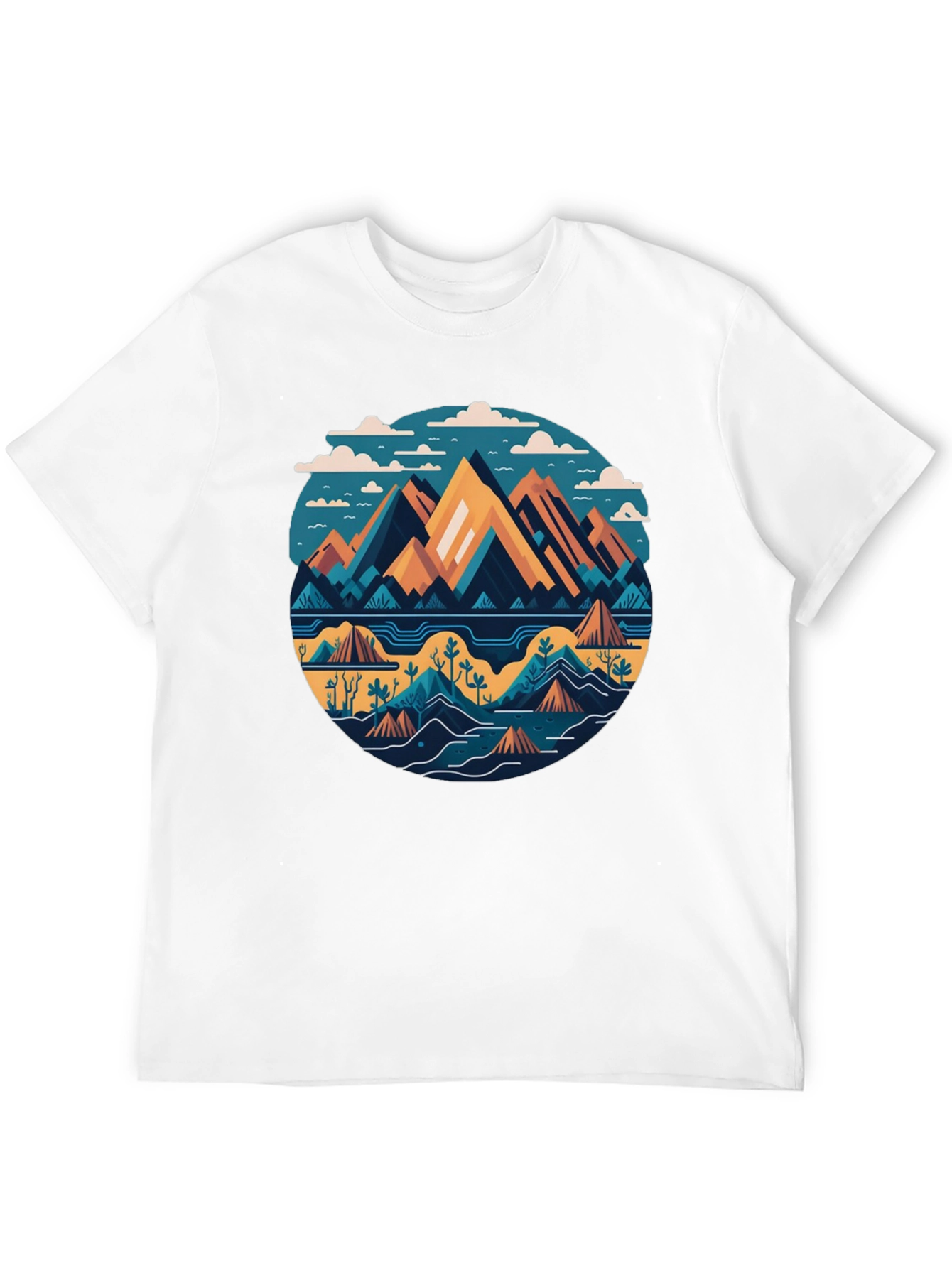 Mountain Landscape Graphic Tee - Modern Design
