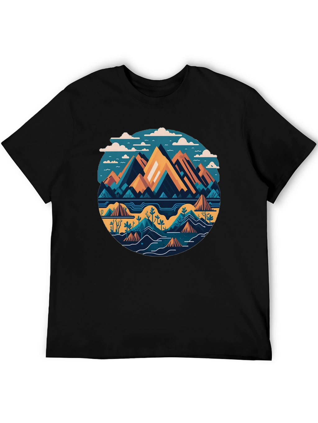 Mountain Landscape Graphic Tee - Modern Design