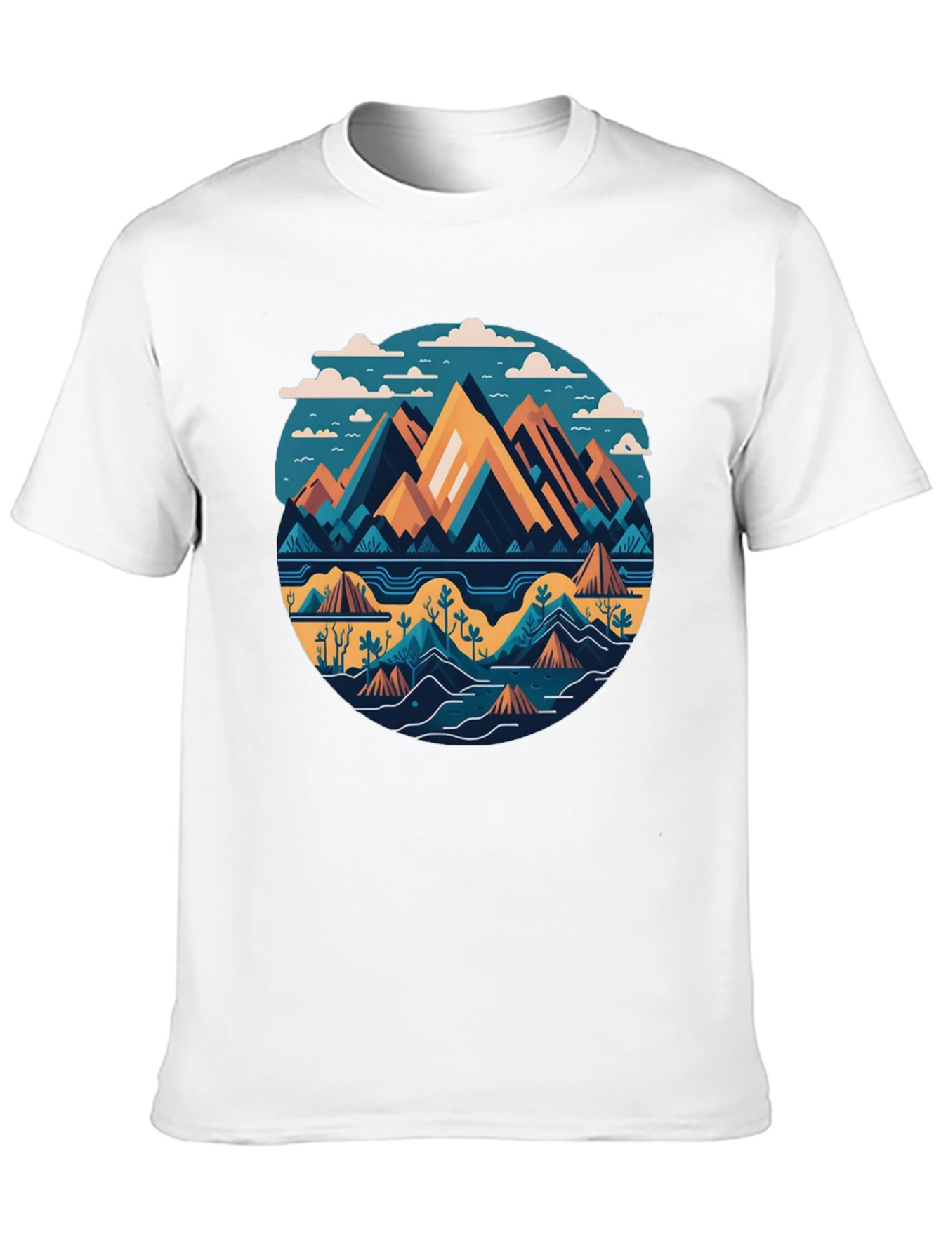 Mountain Landscape Graphic Tee - Modern Design