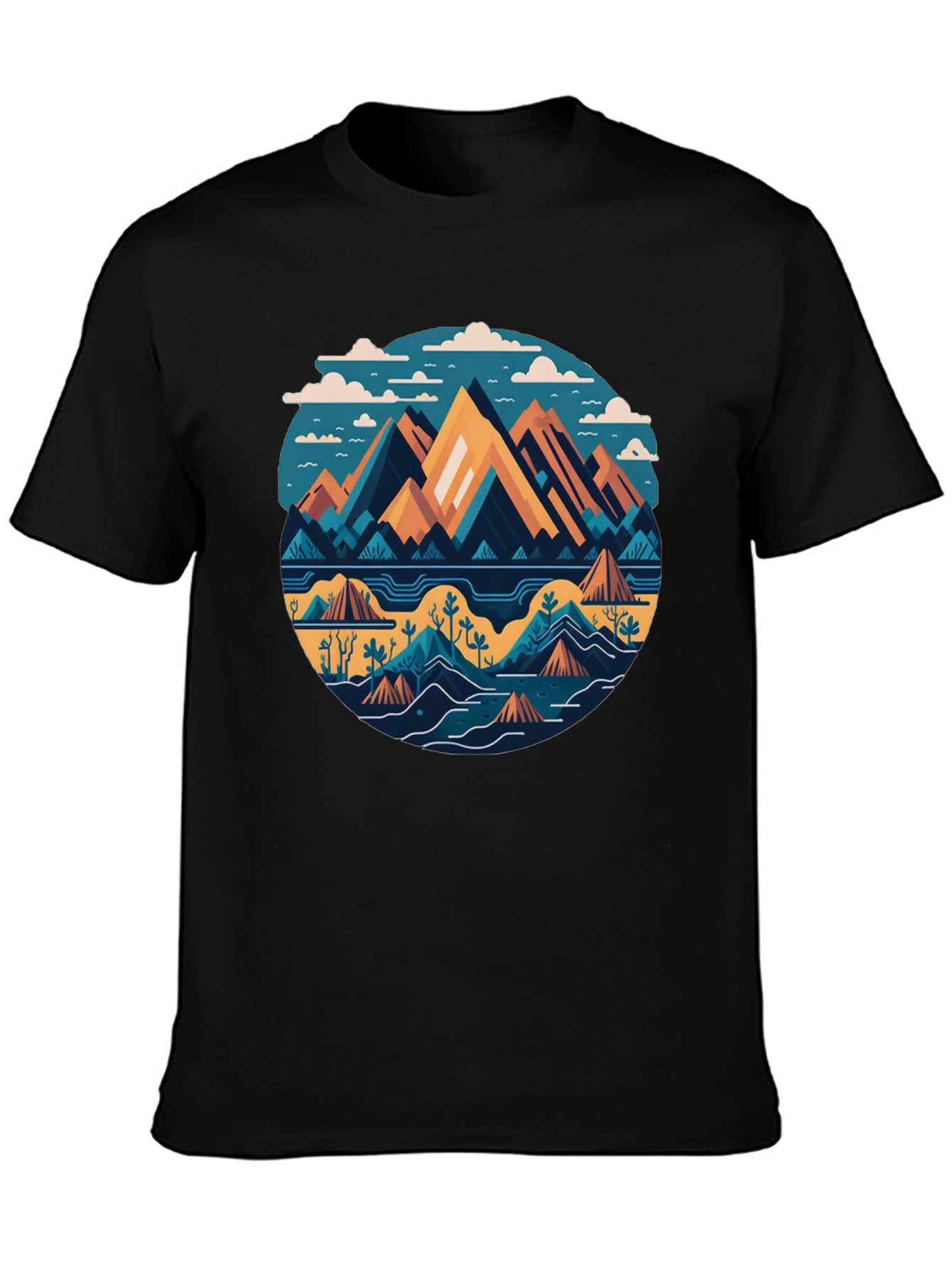 Mountain Landscape Graphic Tee - Modern Design