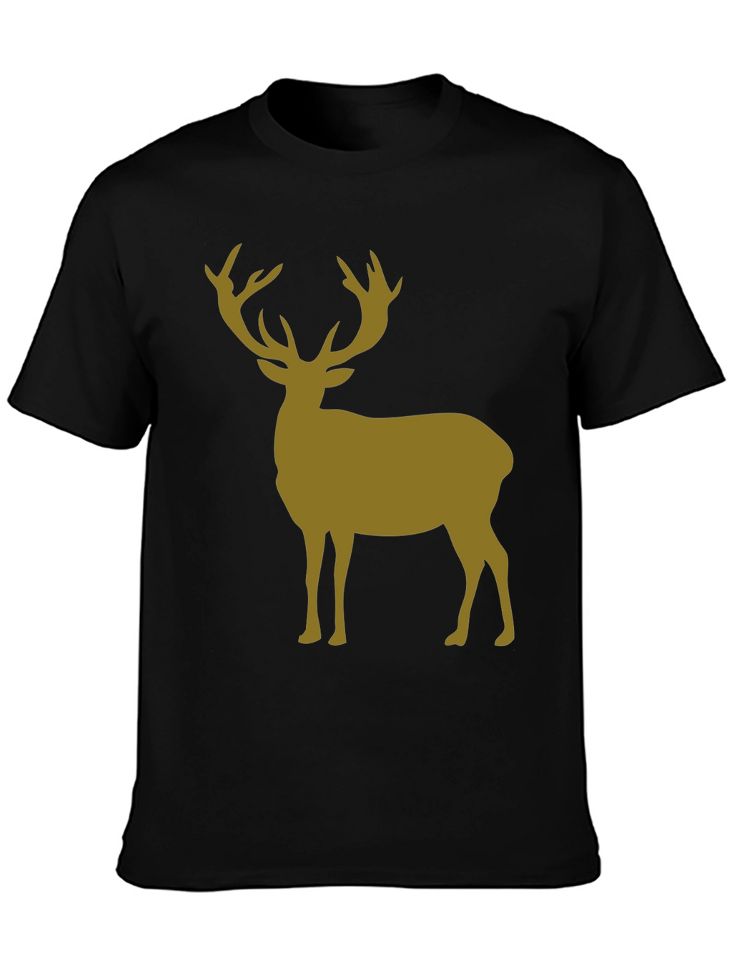 Deer Silhouette Graphic Tee - Black