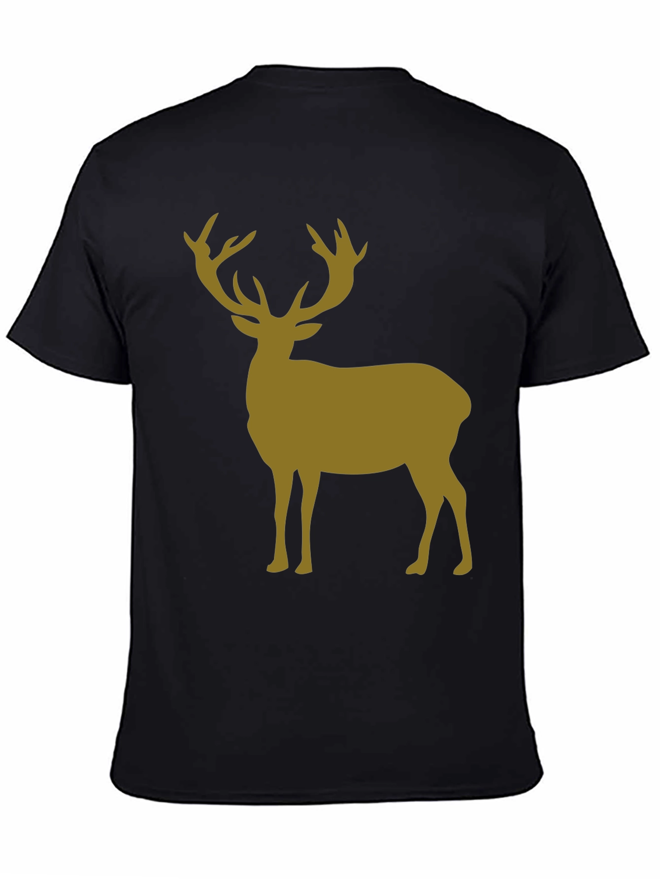 Deer Silhouette Graphic Tee - Black