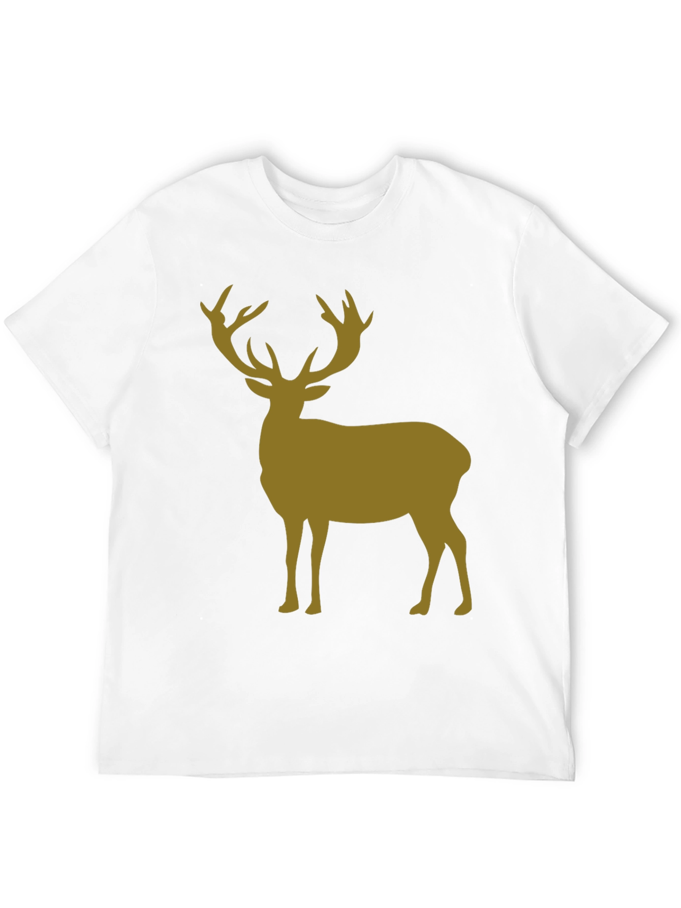 Deer Silhouette Graphic Tee - Black