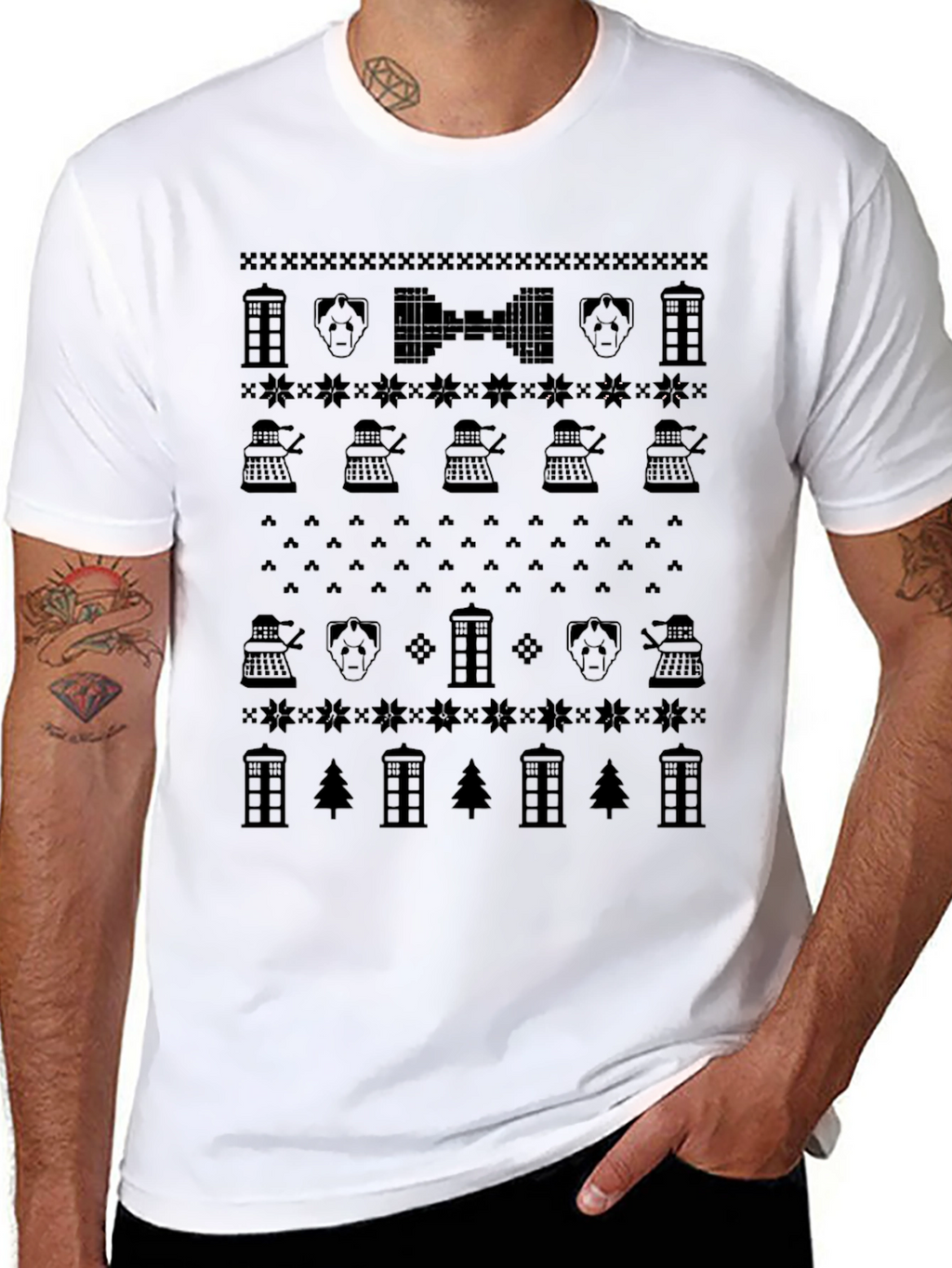 Doctor Who Christmas Pattern T-Shirt