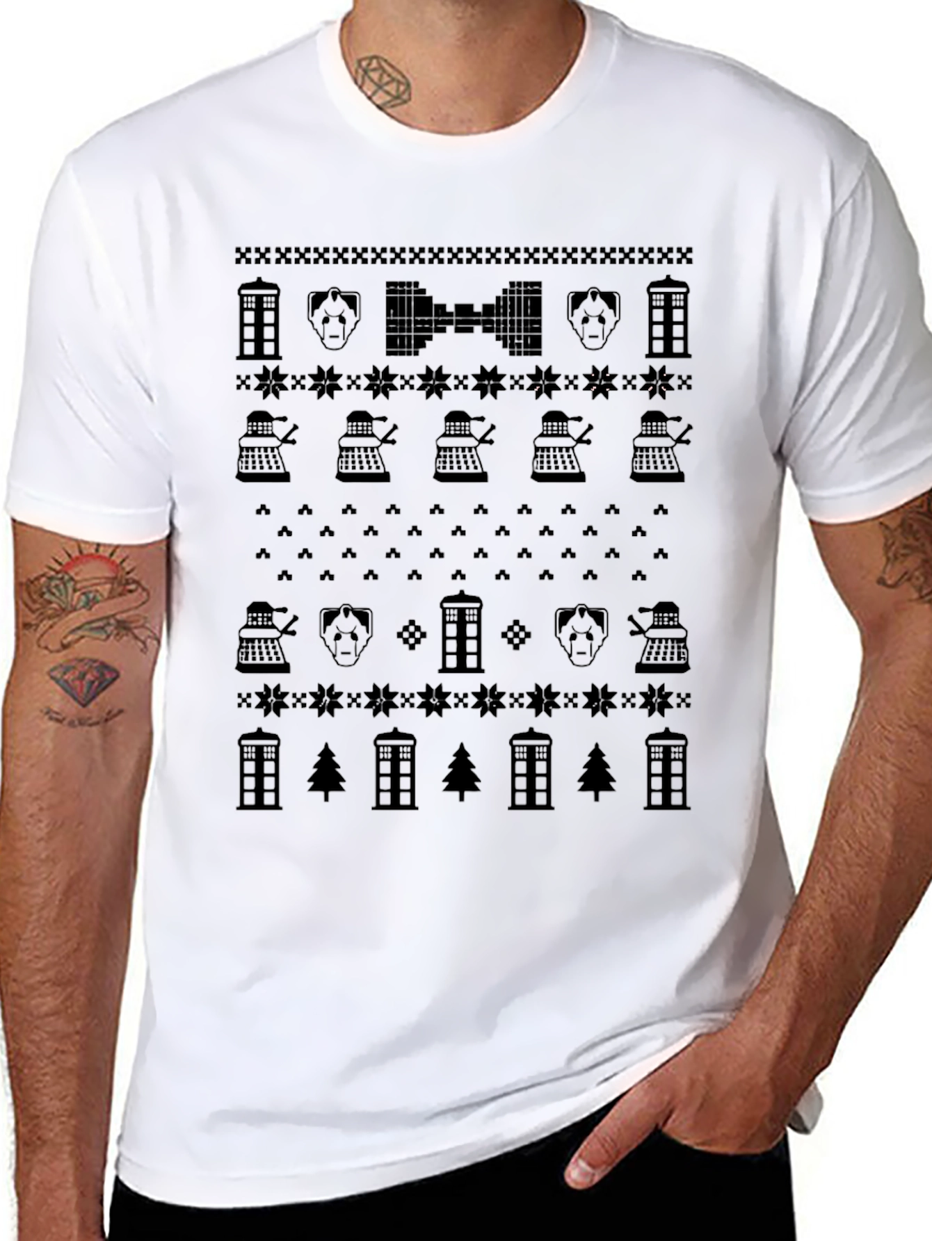 Doctor Who Christmas Pattern T-Shirt