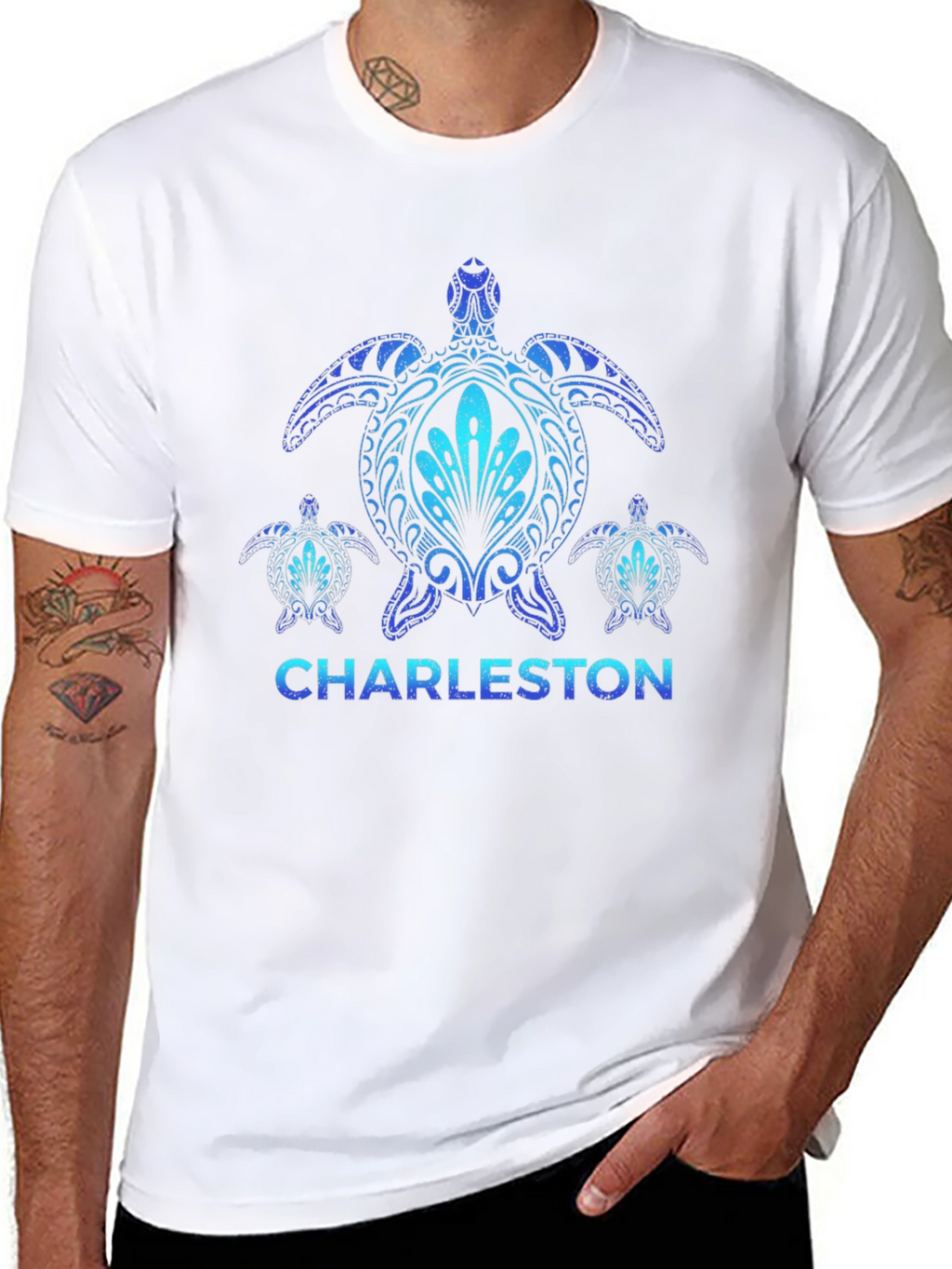 Charleston Sea Turtle Black T-Shirt