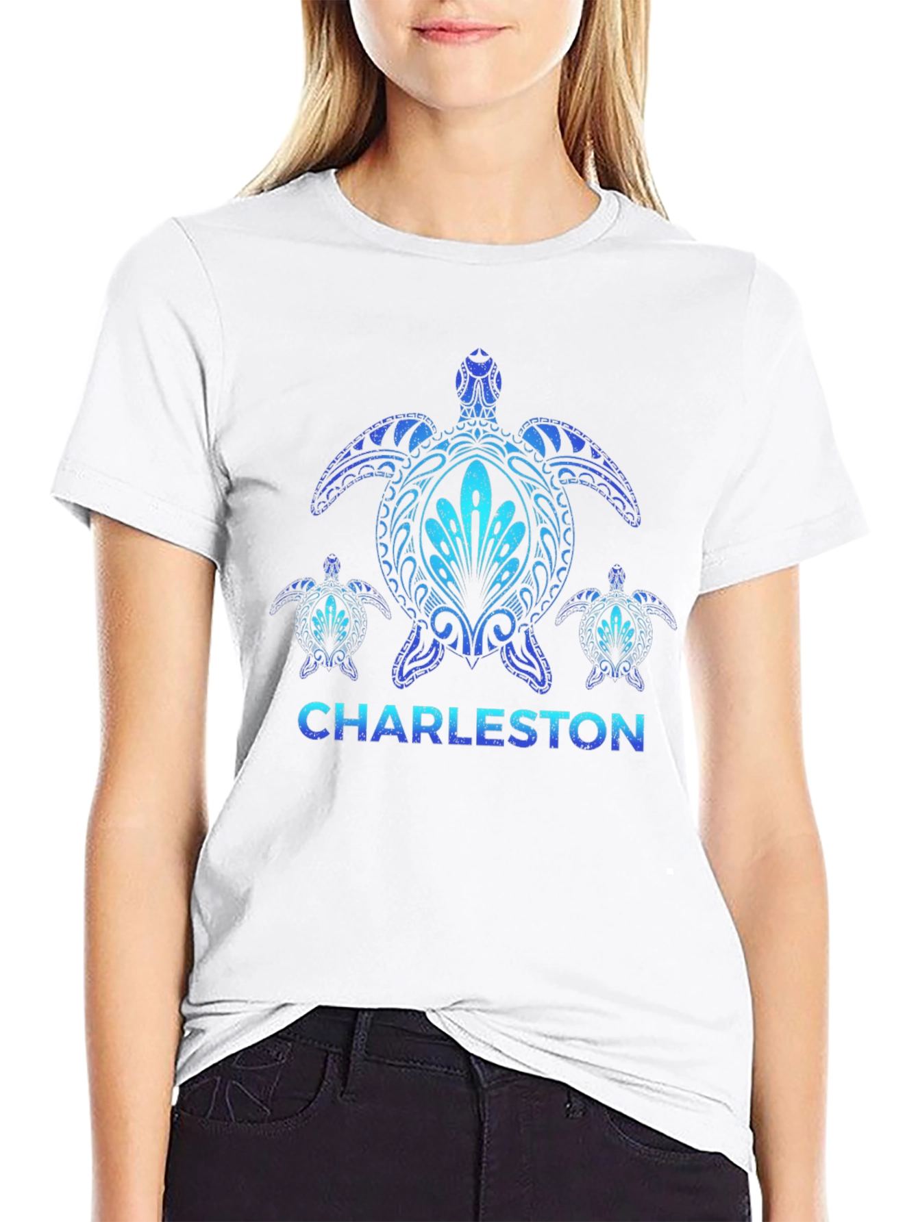 Charleston Sea Turtle Black T-Shirt