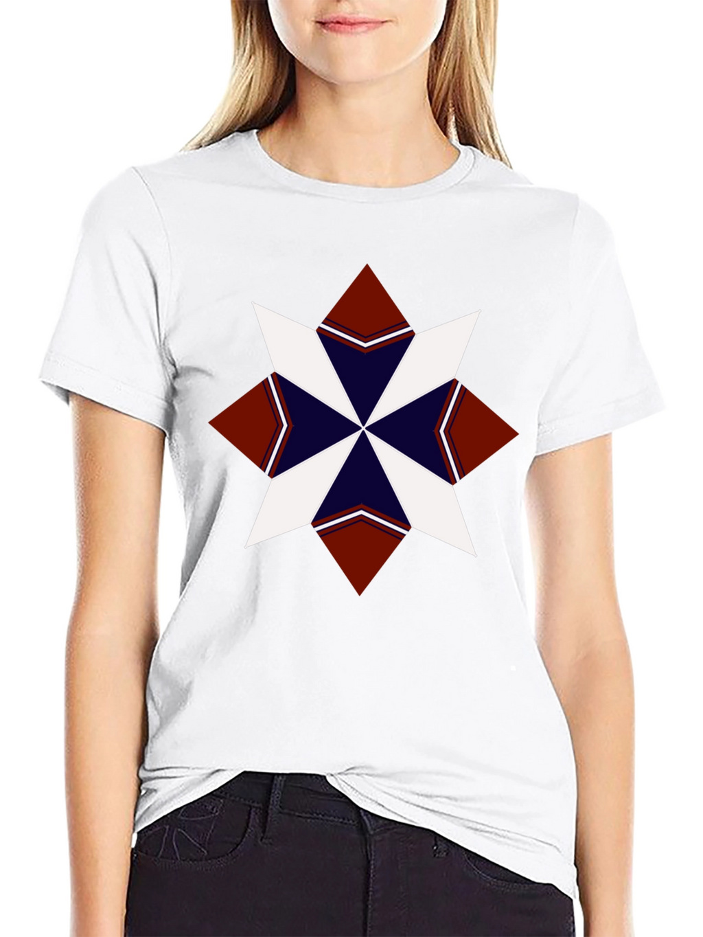 Geometric Star Graphic Tee - Stylish Mens T-Shirt