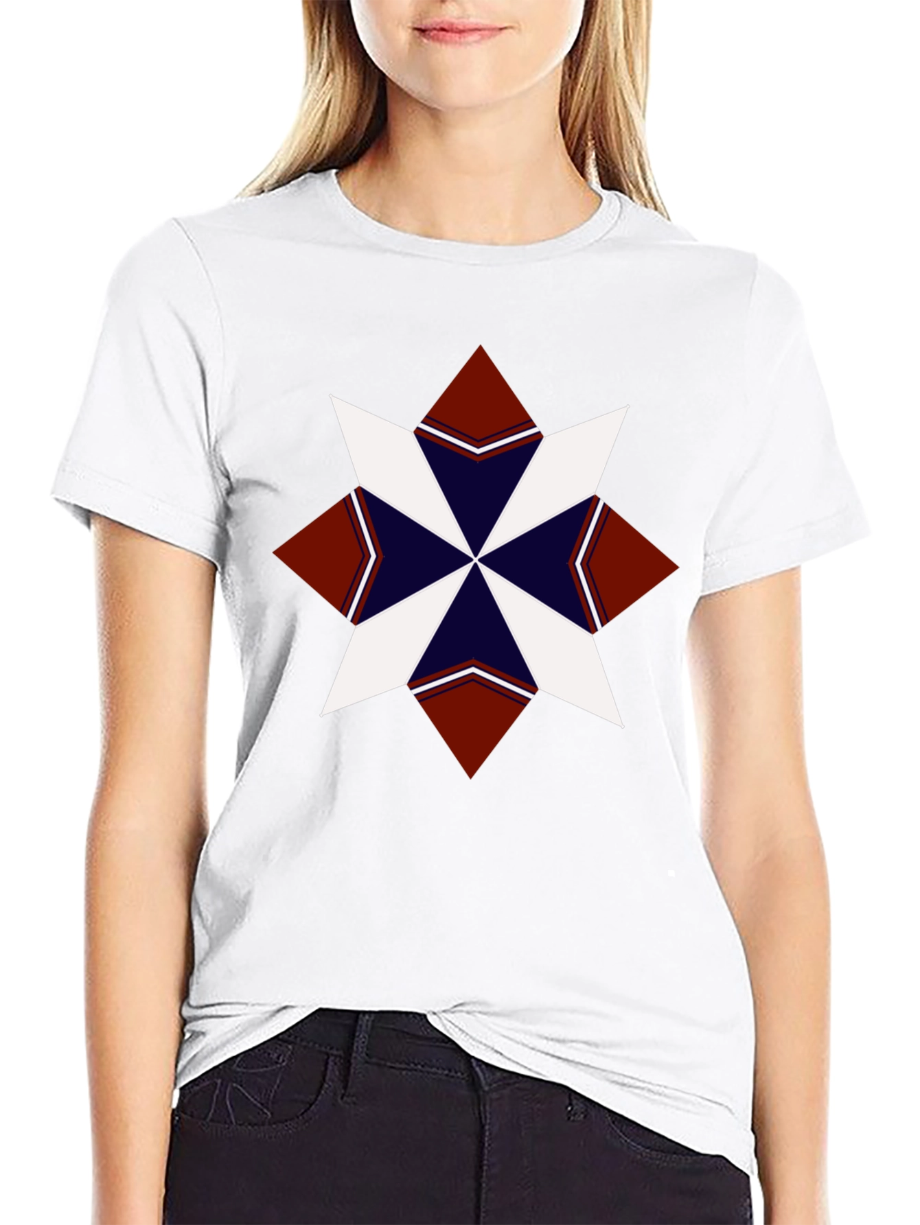 Geometric Star Graphic Tee - Stylish Mens T-Shirt