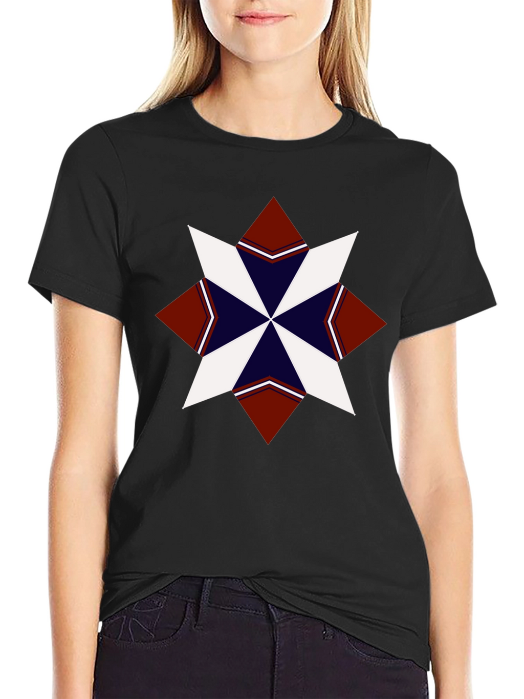Geometric Star Graphic Tee - Stylish Mens T-Shirt