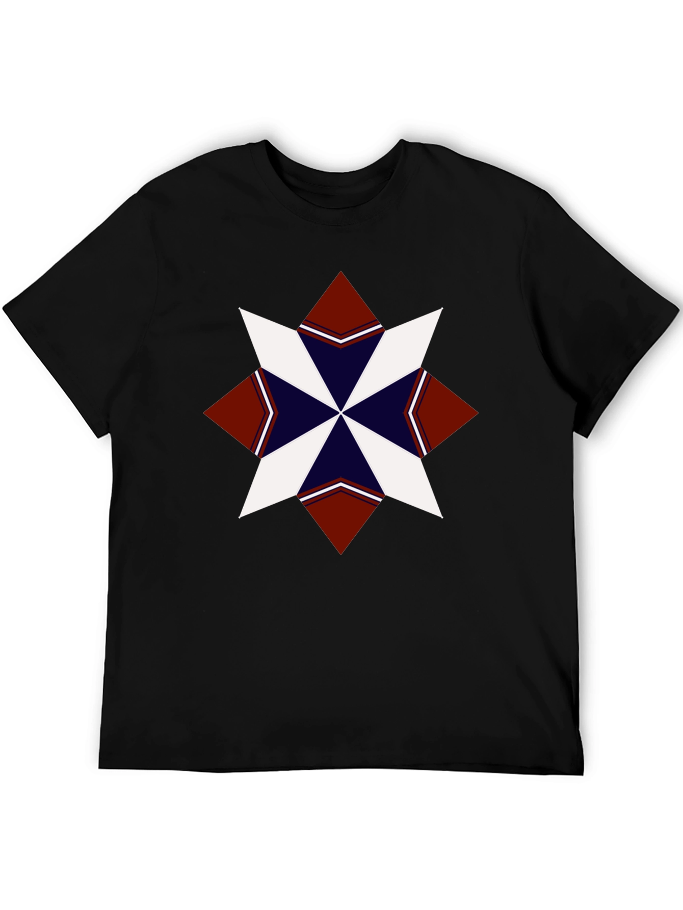 Geometric Star Graphic Tee - Stylish Mens T-Shirt