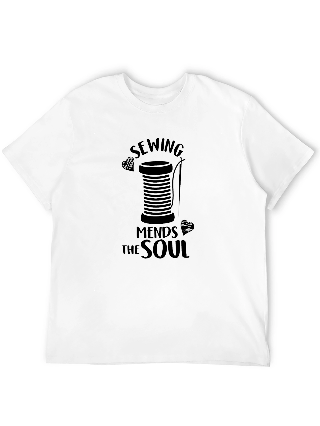 Sewing Mends the Soul Black T-Shirt