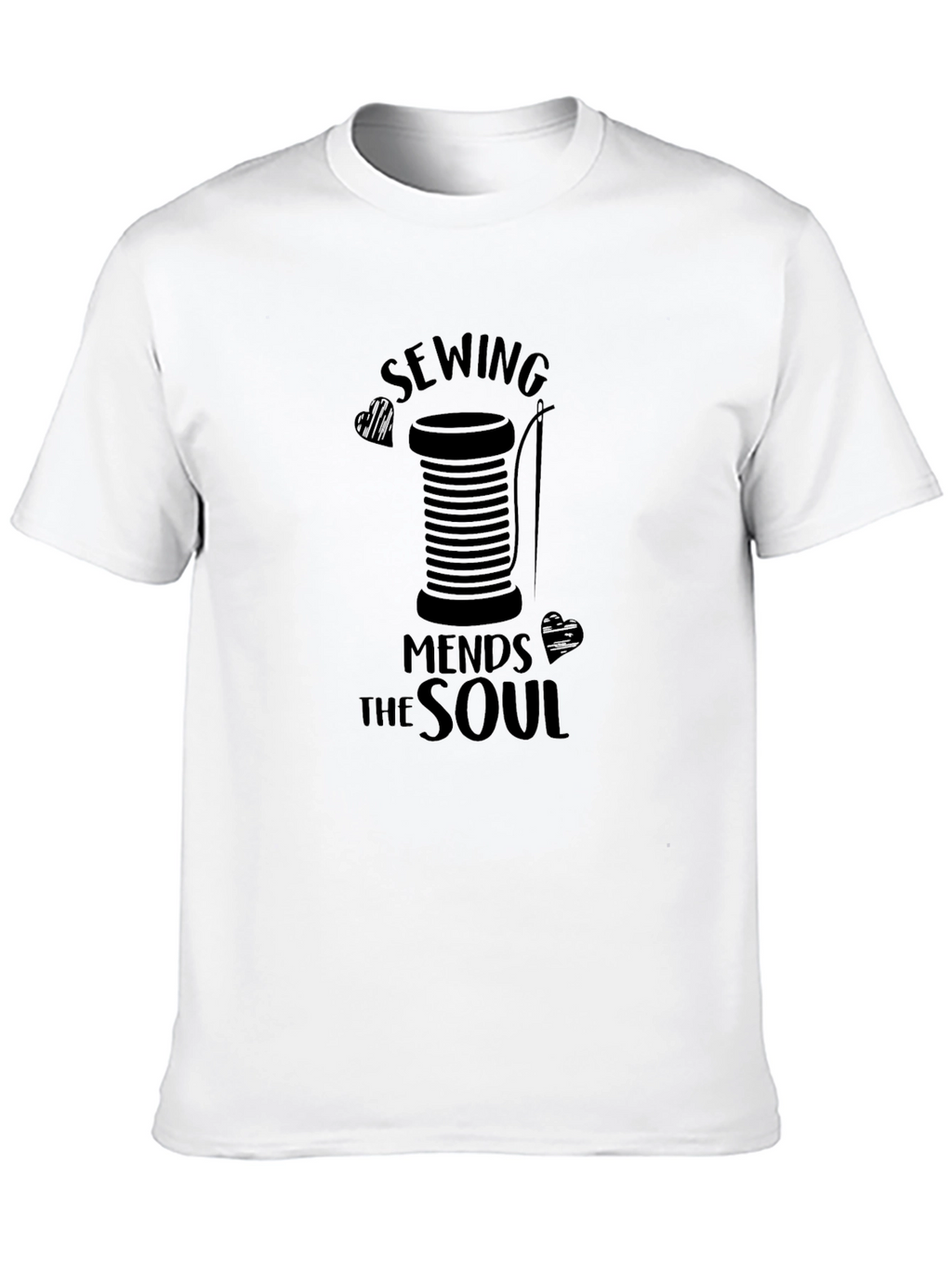 Sewing Mends the Soul Black T-Shirt