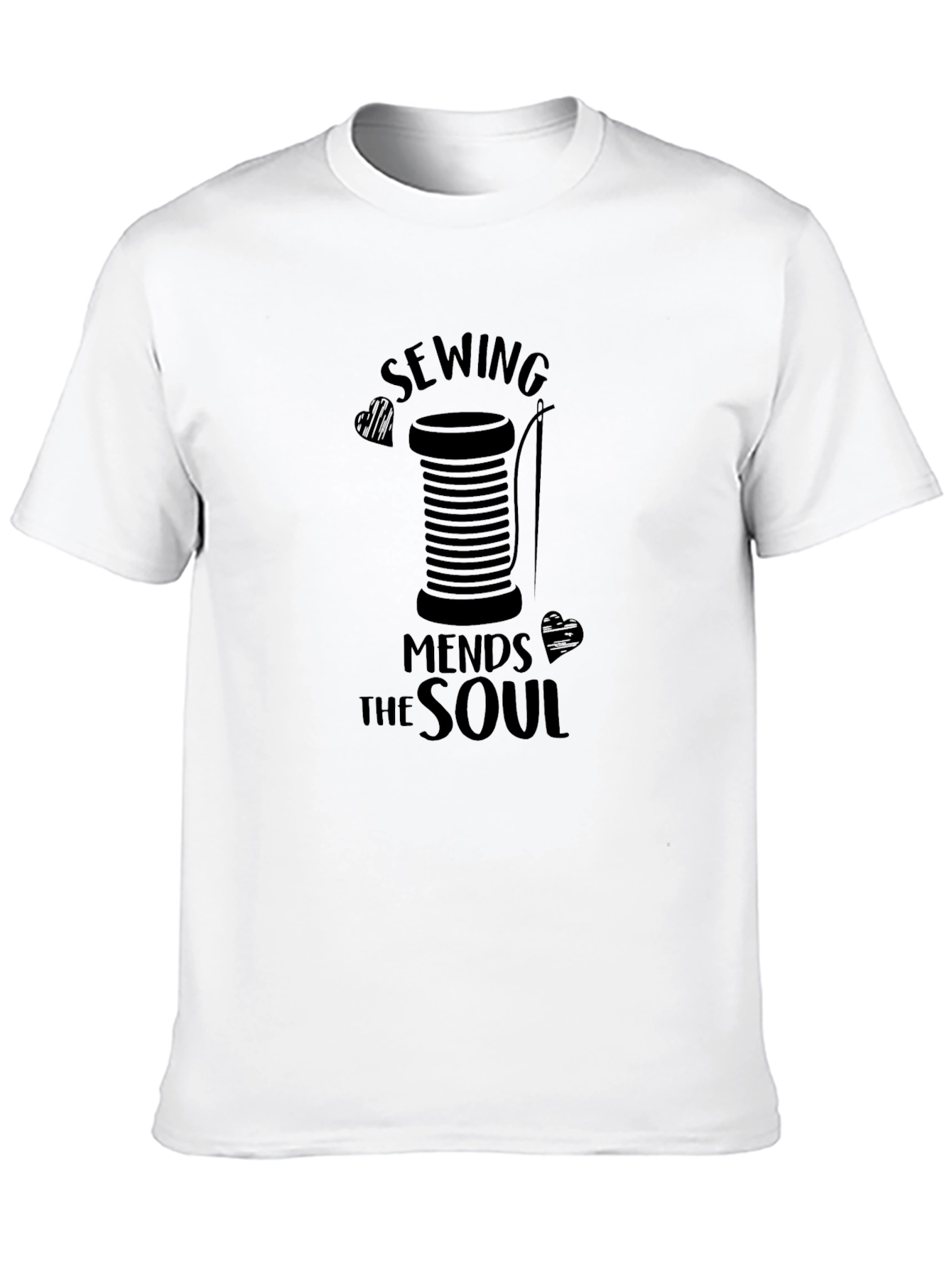 Sewing Mends the Soul Black T-Shirt