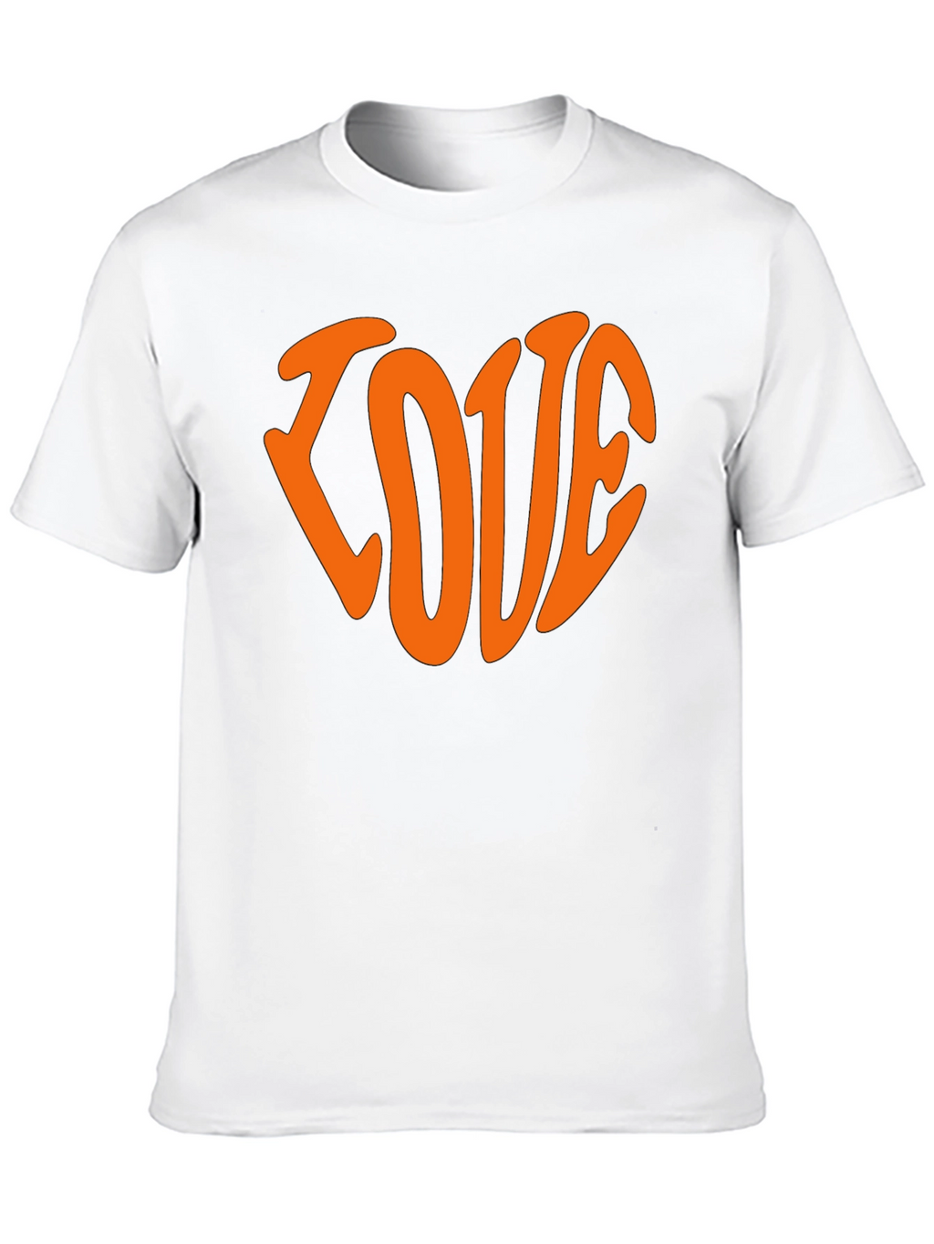 Love Graphic Tee - Retro Heart Design Black T-Shirt