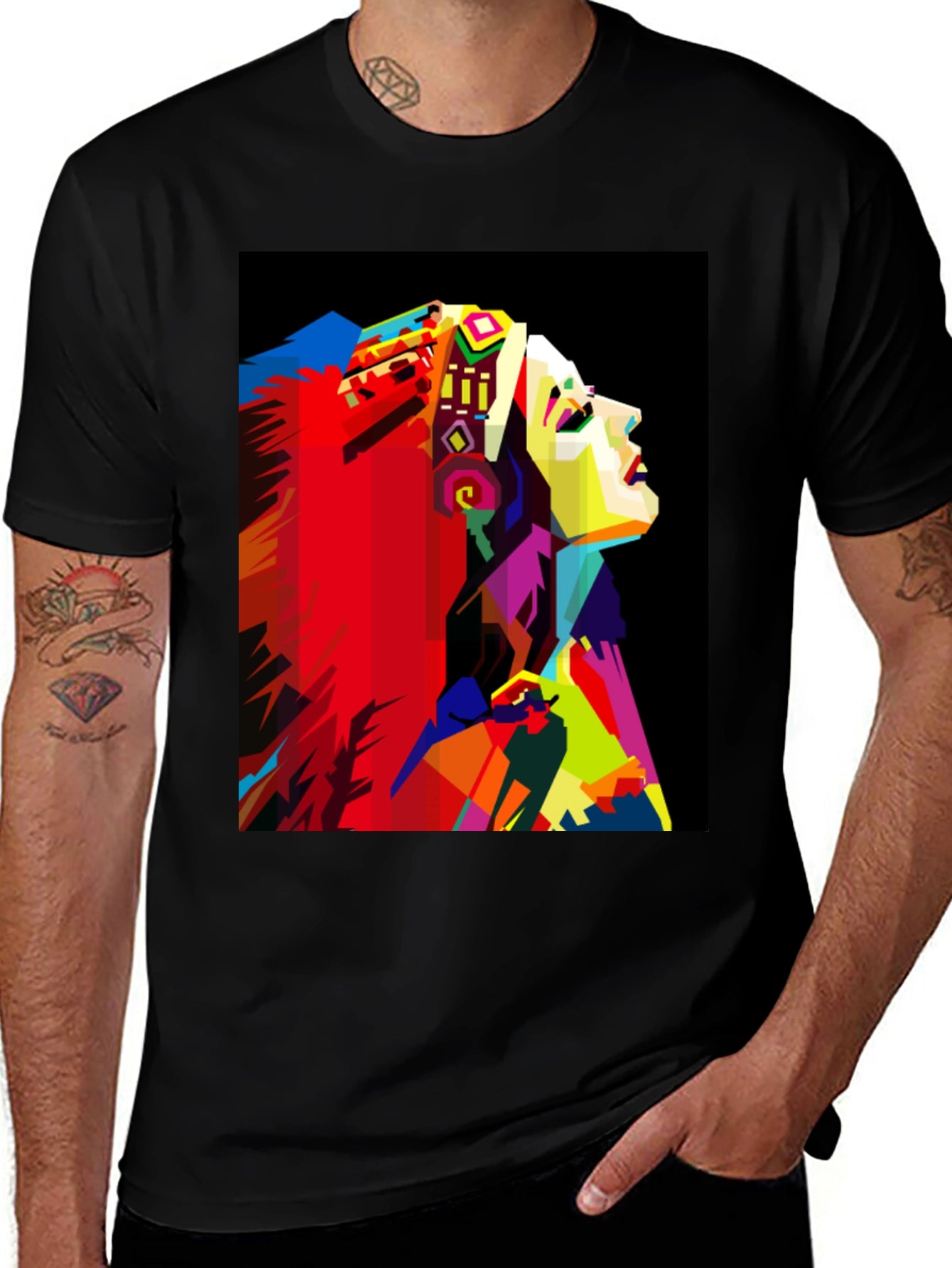 Vibrant Abstract Graphic Tee - Stylish & Unique