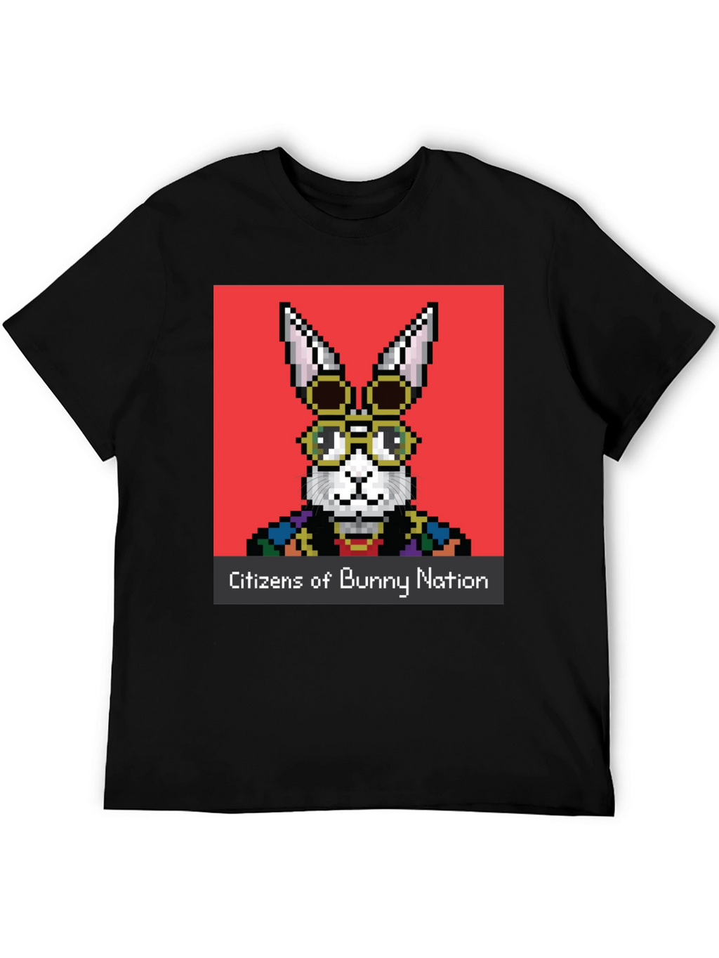Pixel Bunny Nation Graphic T-Shirt
