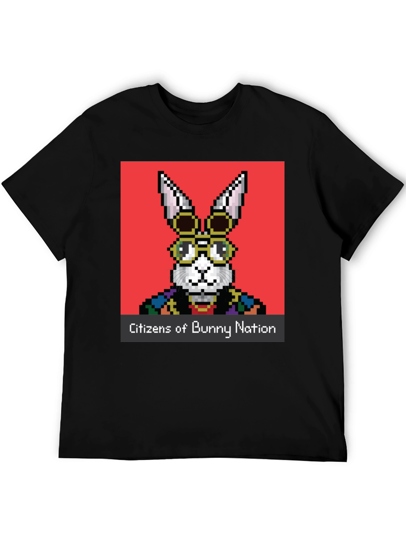 Pixel Bunny Nation Graphic T-Shirt