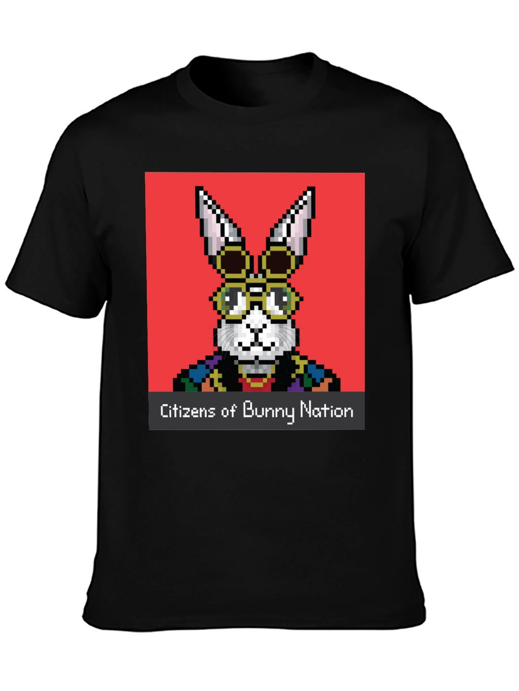 Pixel Bunny Nation Graphic T-Shirt
