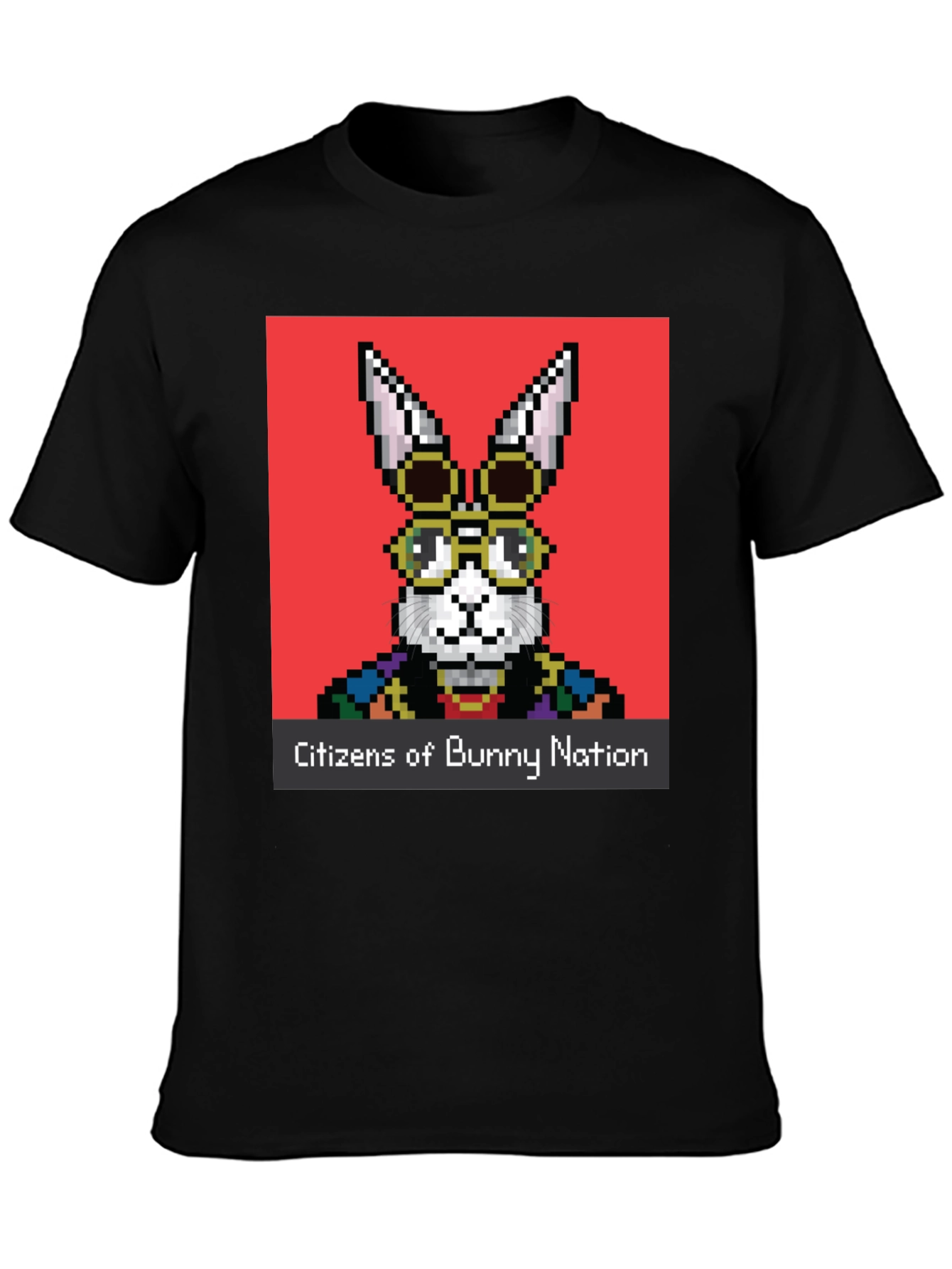 Pixel Bunny Nation Graphic T-Shirt
