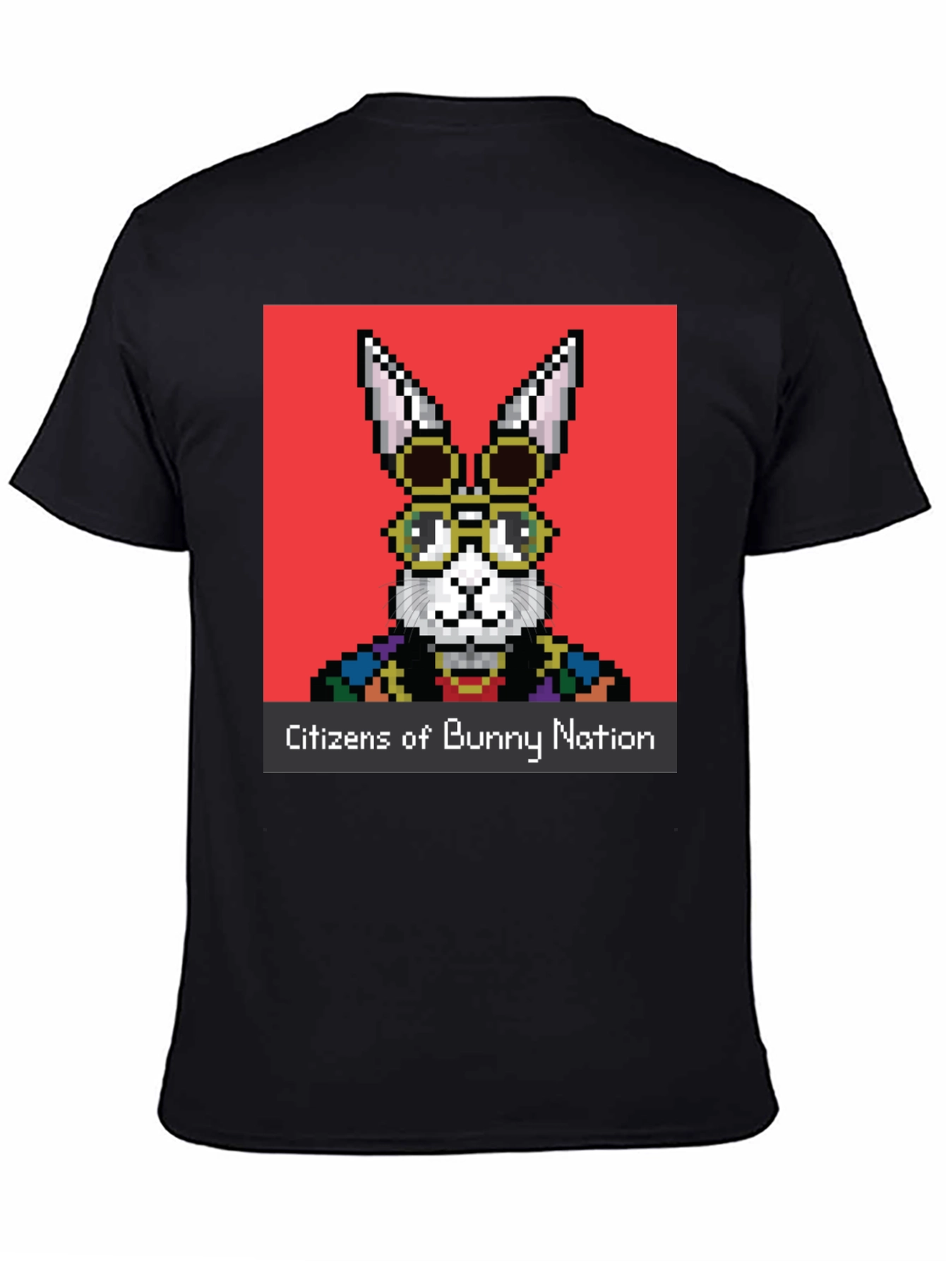 Pixel Bunny Nation Graphic T-Shirt