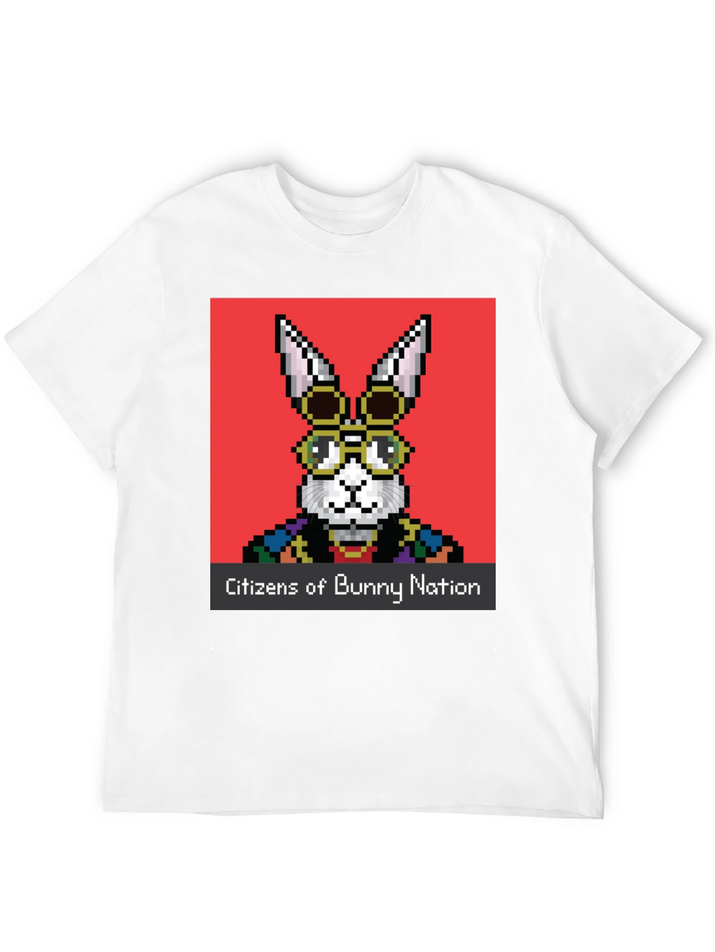 Pixel Bunny Nation Graphic T-Shirt