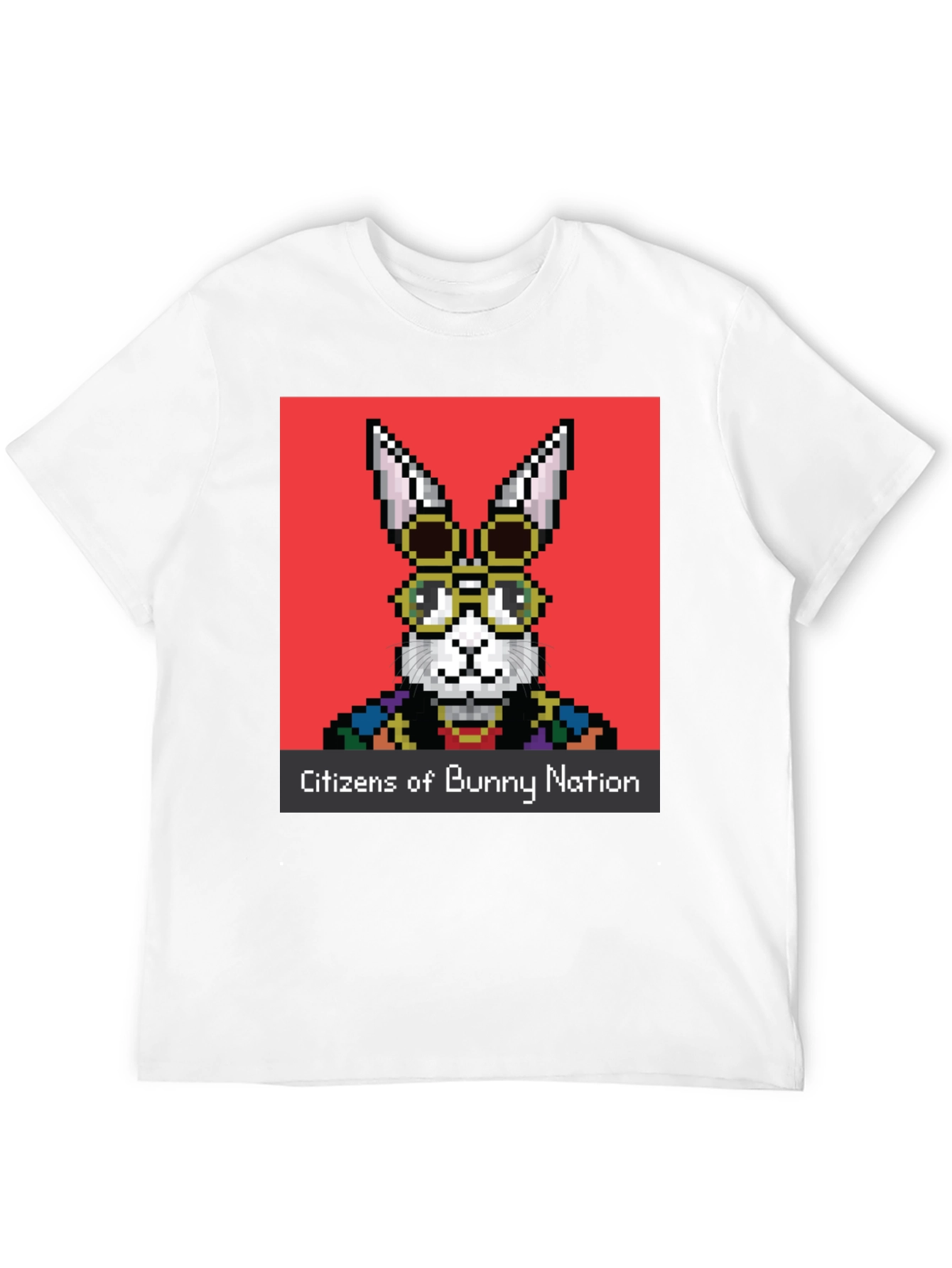 Pixel Bunny Nation Graphic T-Shirt